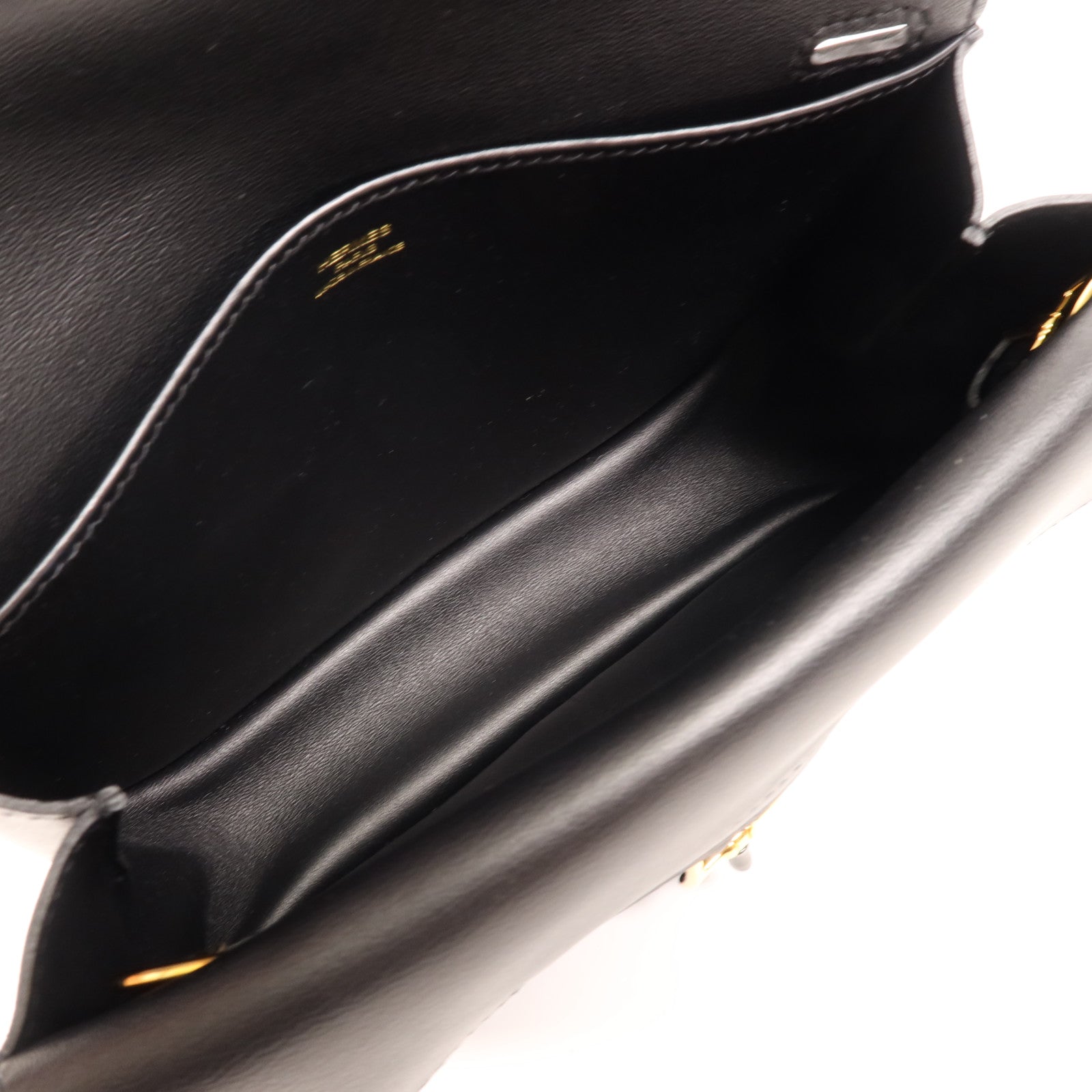 HERMES Swift皮革Halzan Mini金扣手挽肩背兩用袋Noir