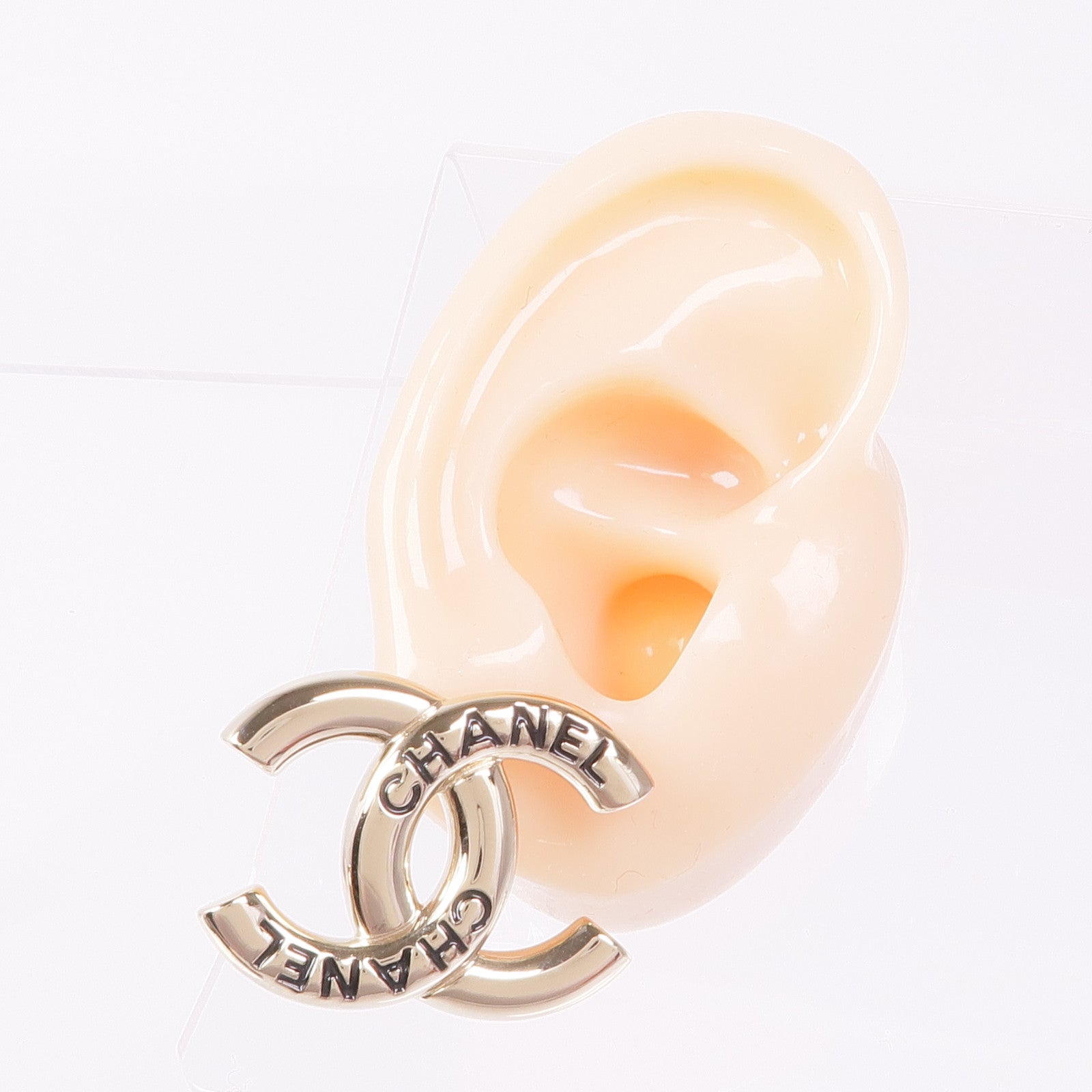CHANEL CC Earrings Metal Gold