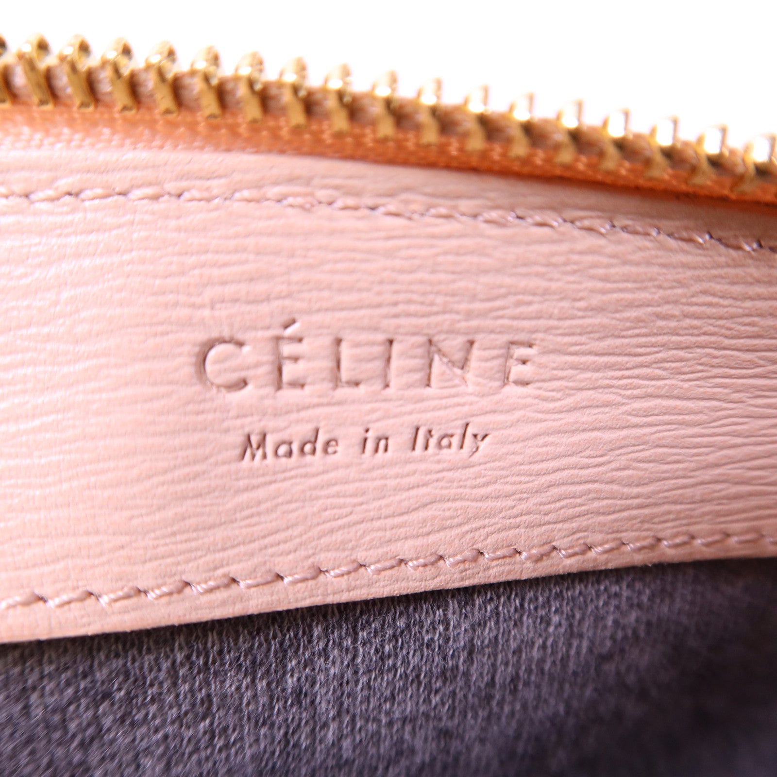 CELINE 牛皮皮革Trio金扣肩背袋