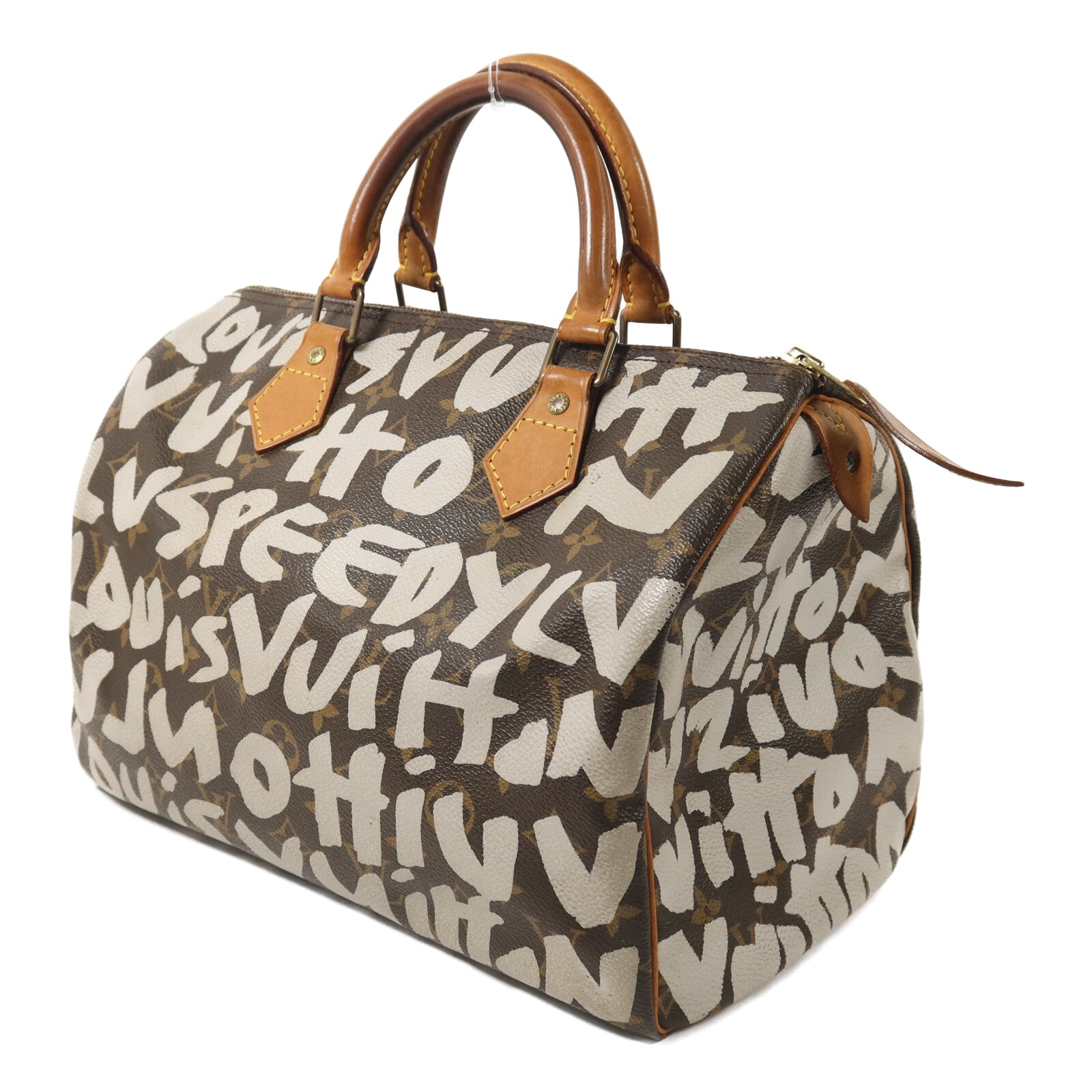 LOUIS VUITTON Monogram Graffiti Speedy 30金扣手挽袋