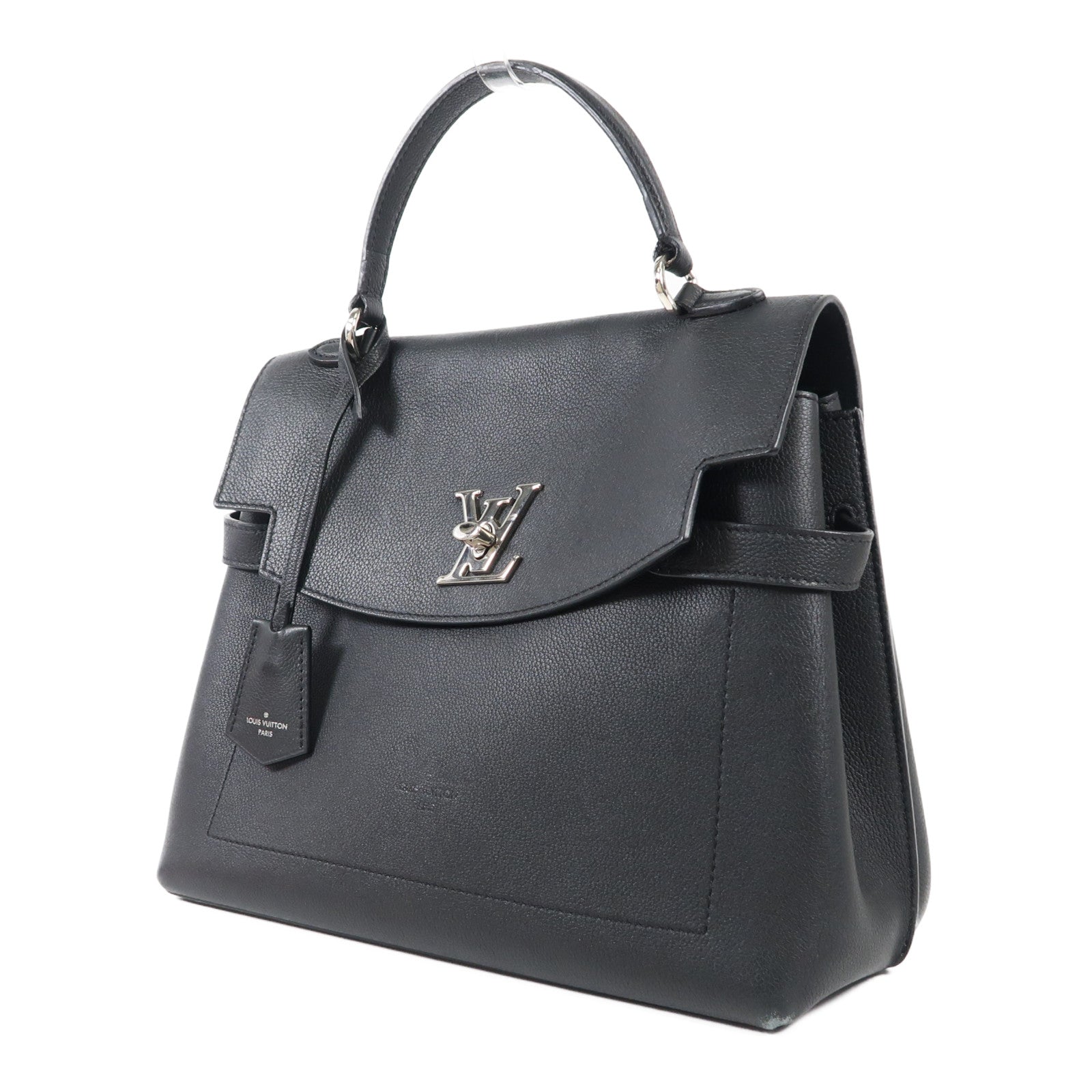 LOUIS VUITTON 牛皮皮革Lockme Ever銀扣手挽肩背兩用袋