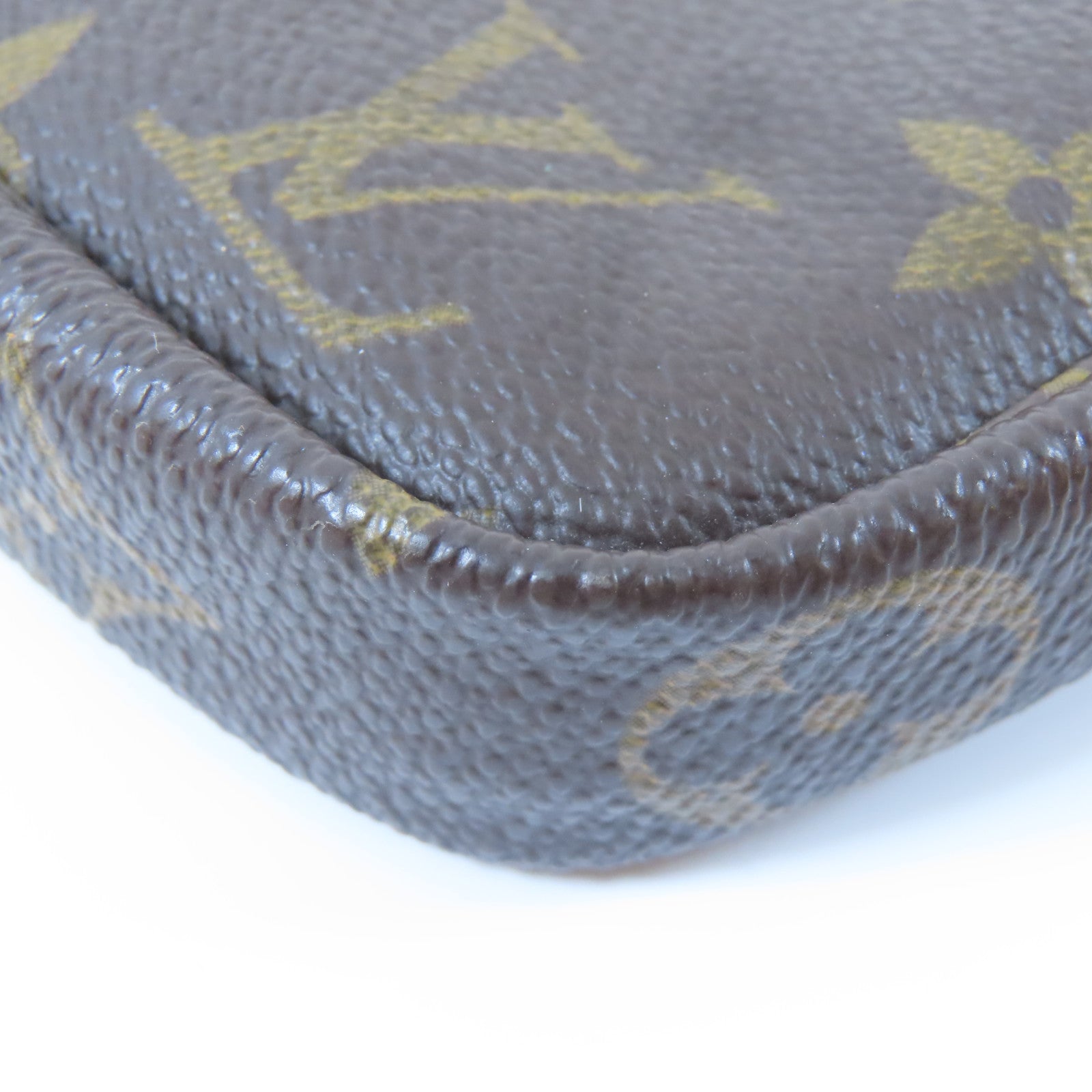 LOUIS VUITTON 【激減優惠】Monogram Pochette Accessories金扣手挽袋啡色