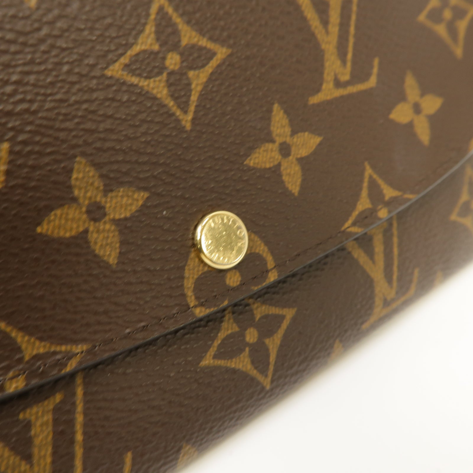 LOUIS VUITTON Monogram Emilie Wallet金扣長錢包啡色