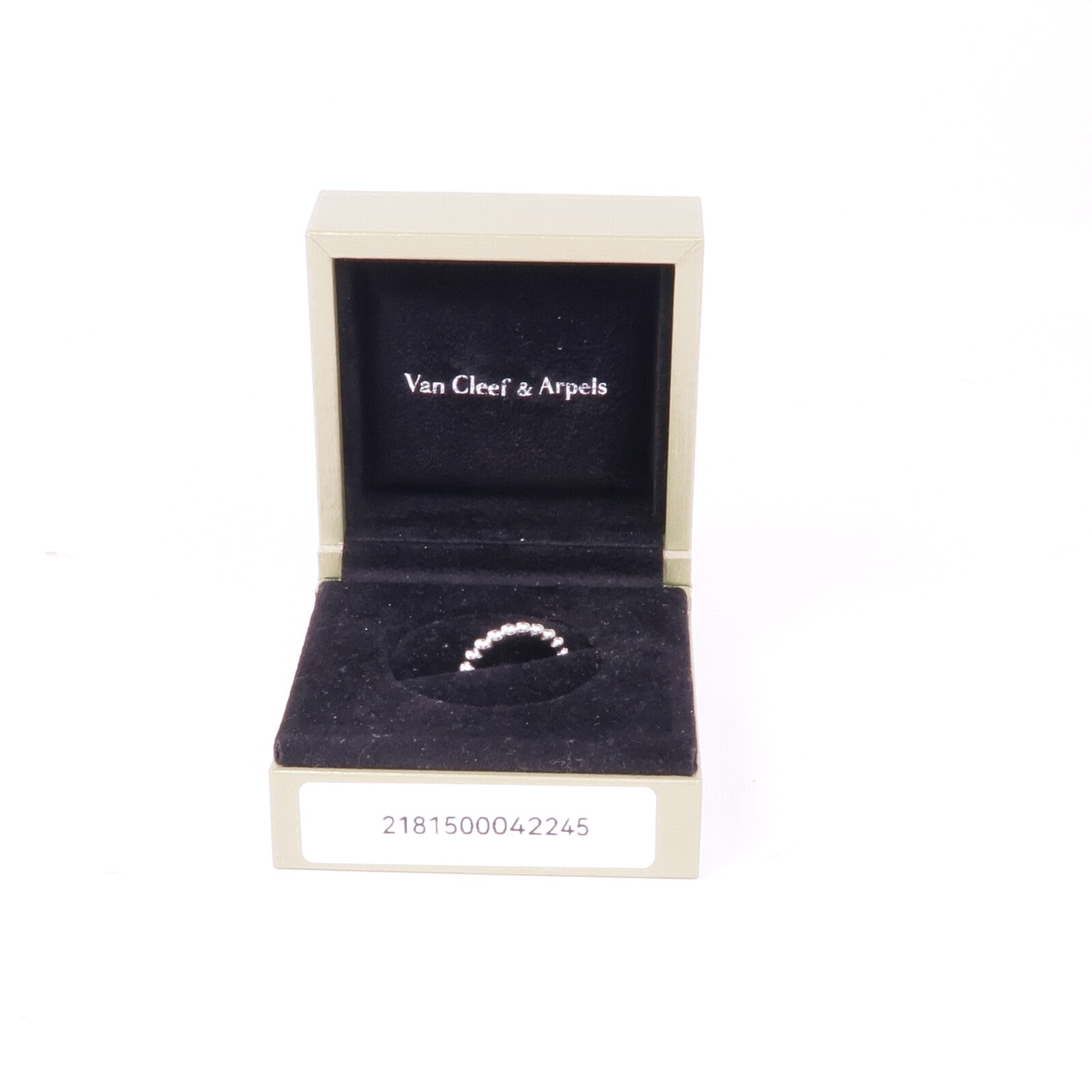 Van Cleef & Arpels 【激減優惠】18K白金Perlée pearls of Gold Ring戒指VCA#50/US#5.25