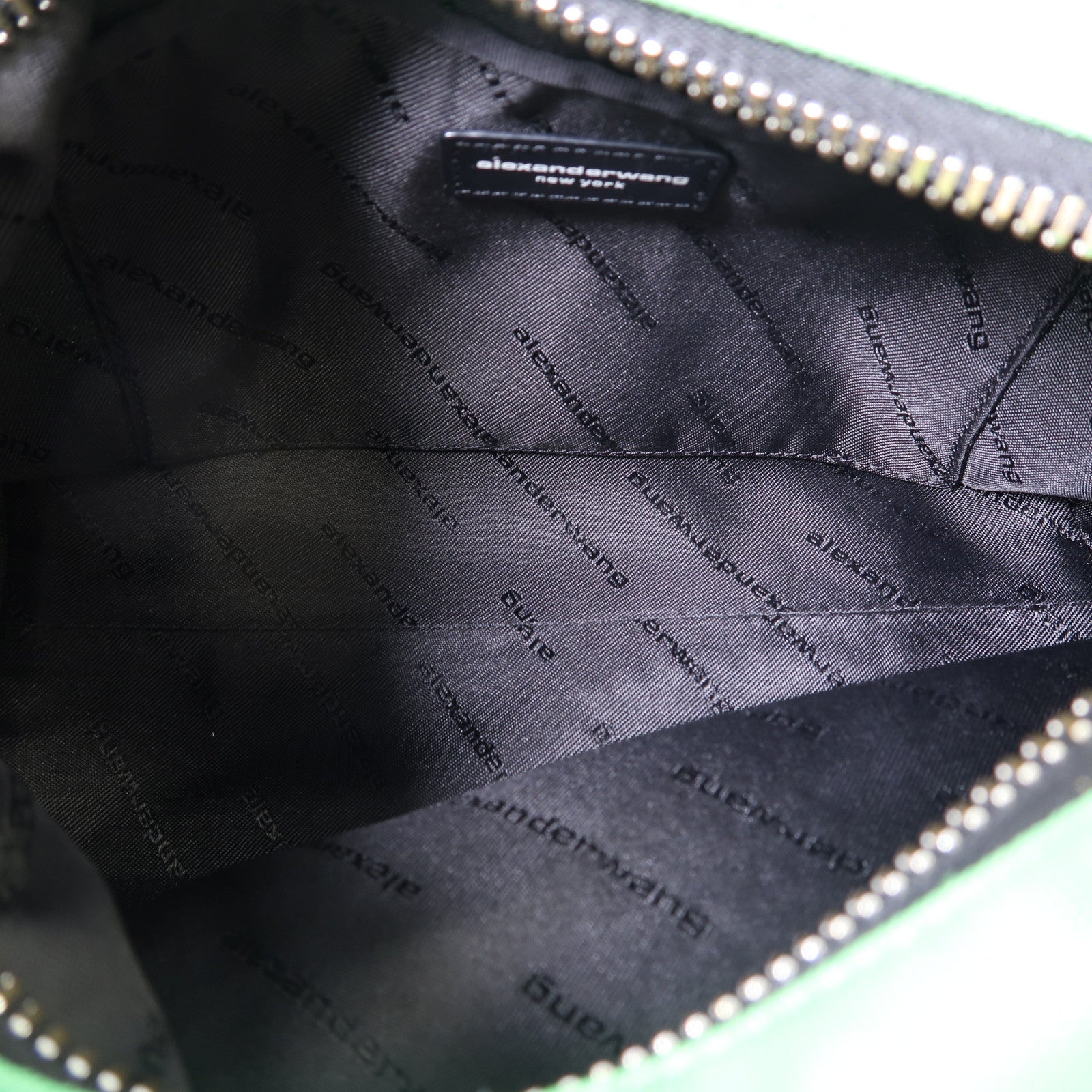 Alexander Wang 尼龍Alexander Wang銀扣肩背袋綠色