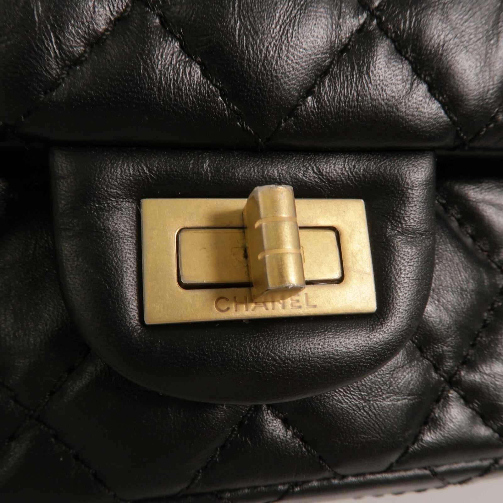 CHANEL 牛皮皮革2.55 Small鏈帶手挽肩背兩用袋