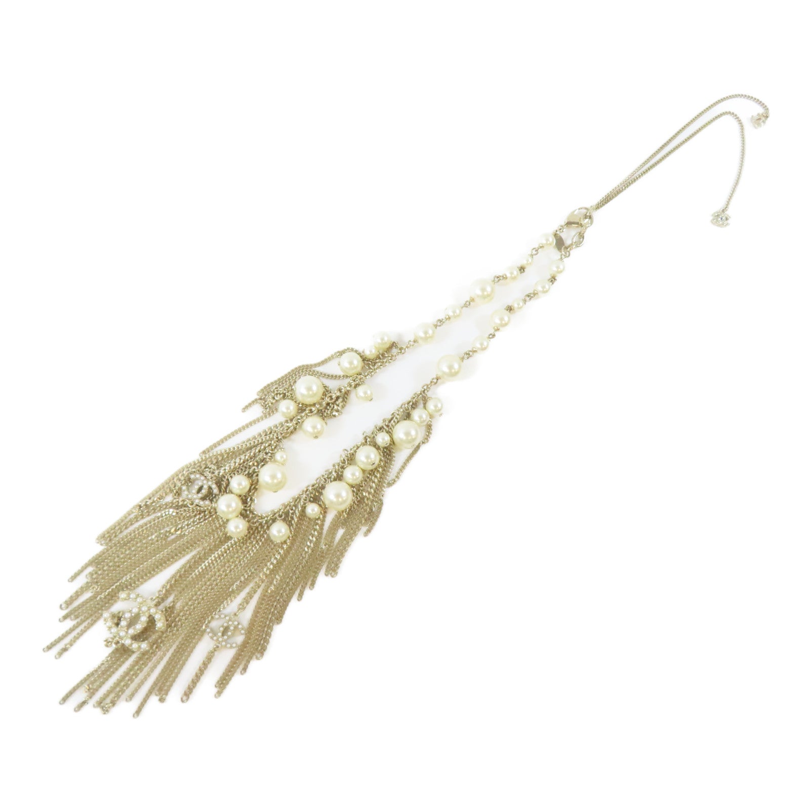 CHANEL 金屬Necklace項鍊金色#40cm