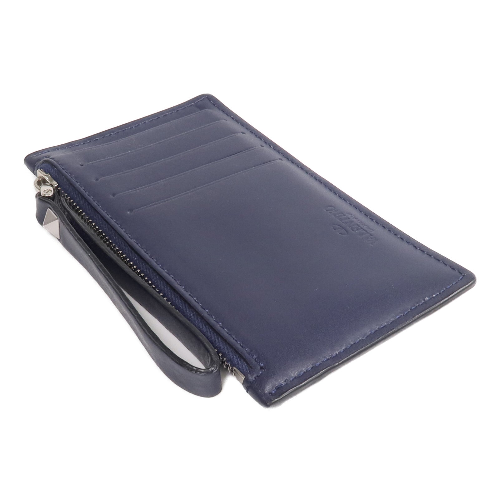 Valentino 牛皮皮革Card Case銀扣卡片套