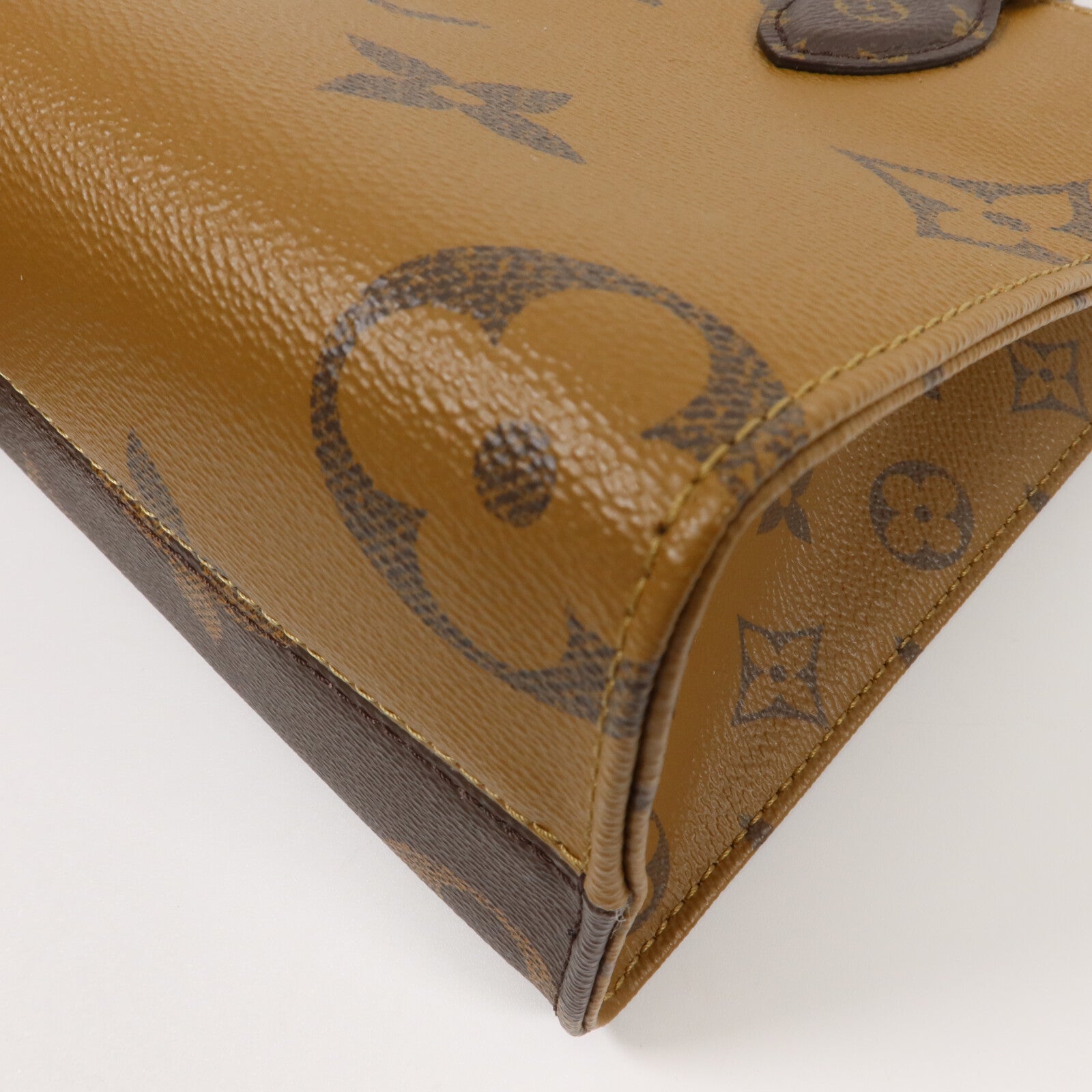 LOUIS VUITTON Monogram Giant OnTheGo PM金扣手挽肩背兩用袋棕色