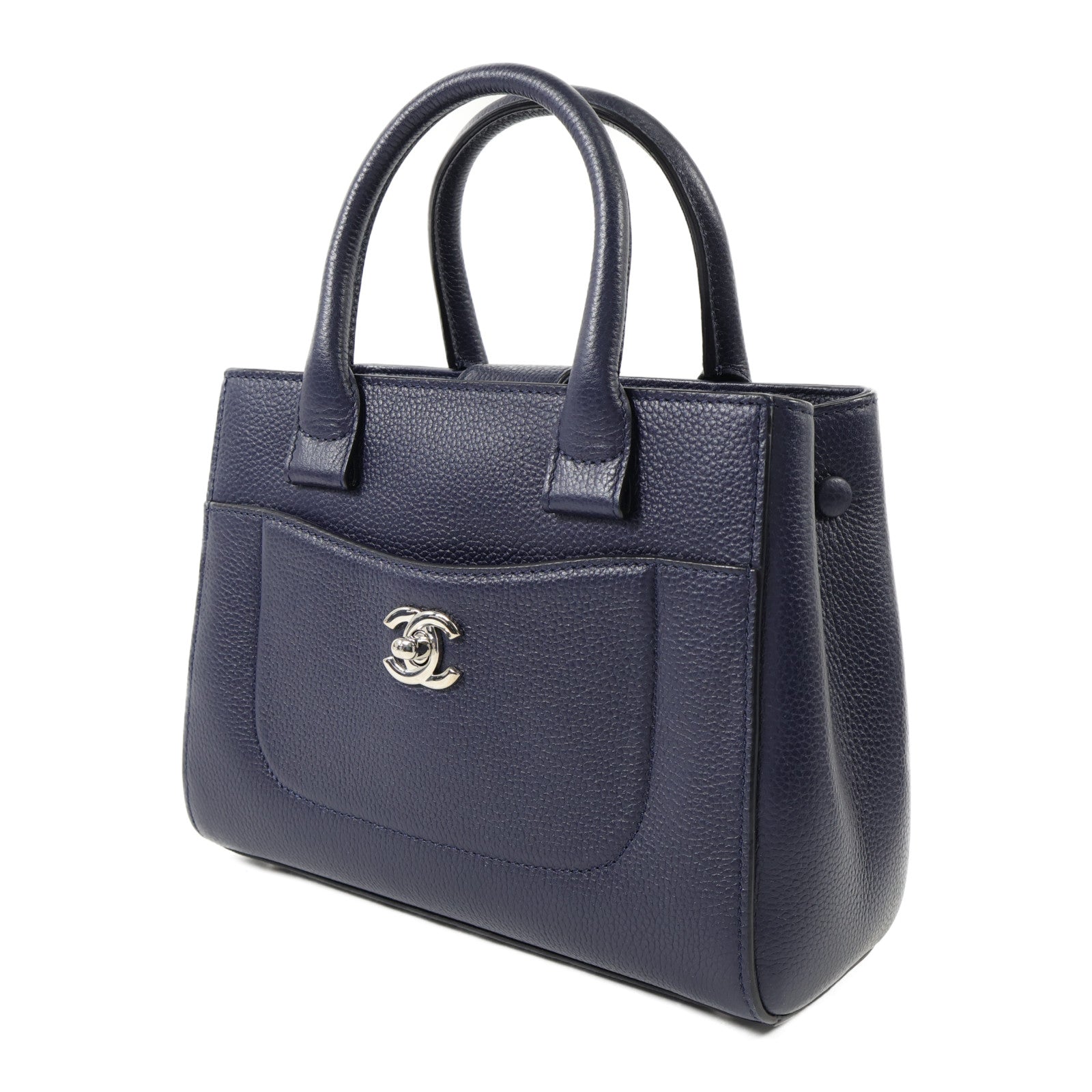 CHANEL 牛皮皮革Neo Executive Tote Mini銀扣手挽肩背兩用袋