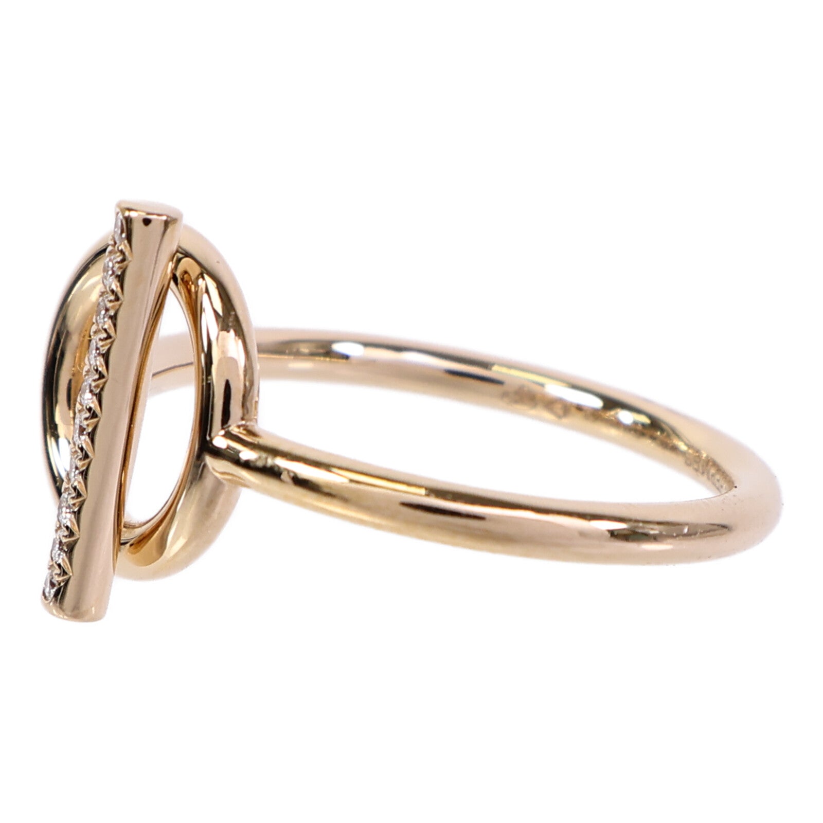 HERMES 18K玫瑰金Echappee Ring鑽石戒指