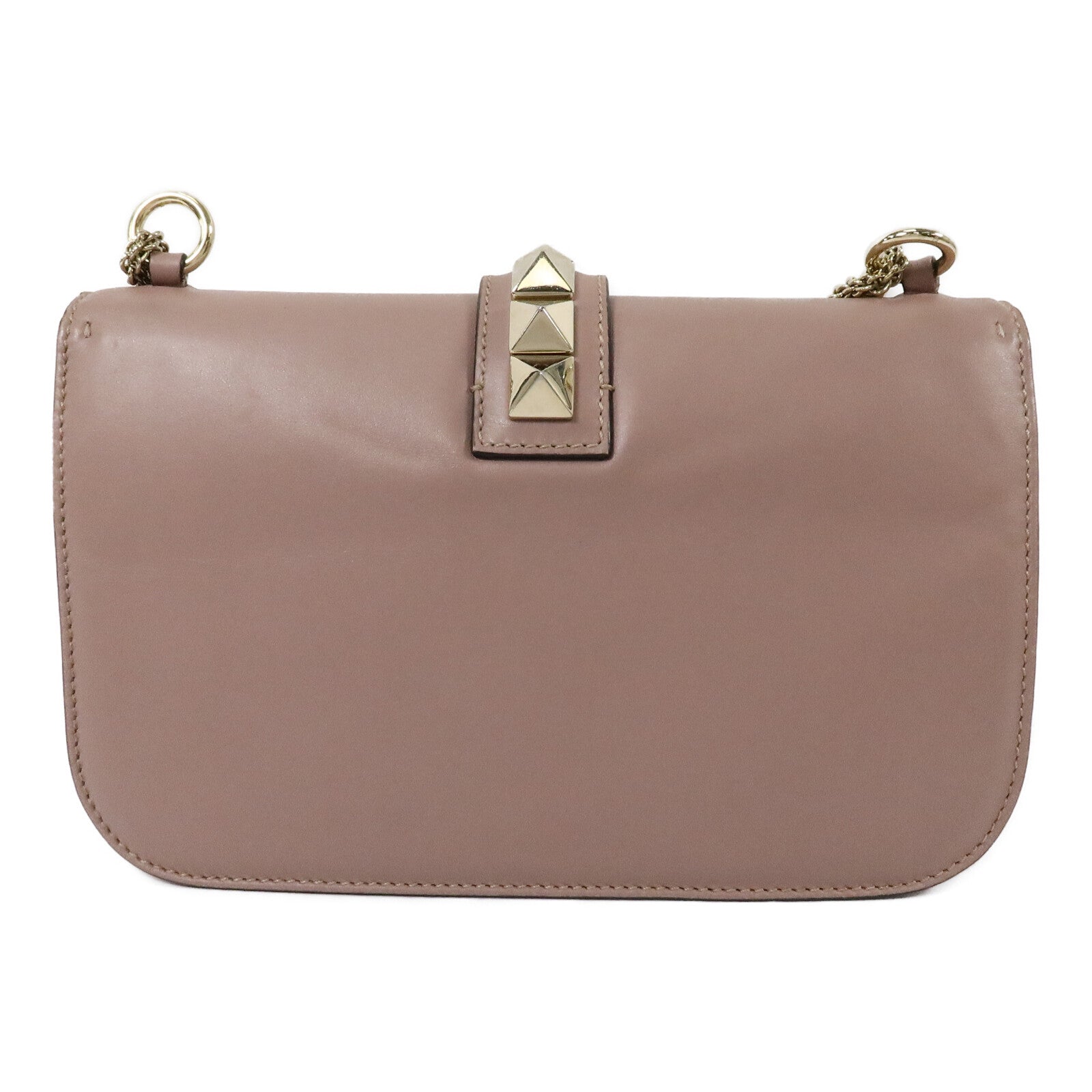 Valentino 牛皮皮革Garavani Glam Lock鏈帶手挽肩背兩用袋