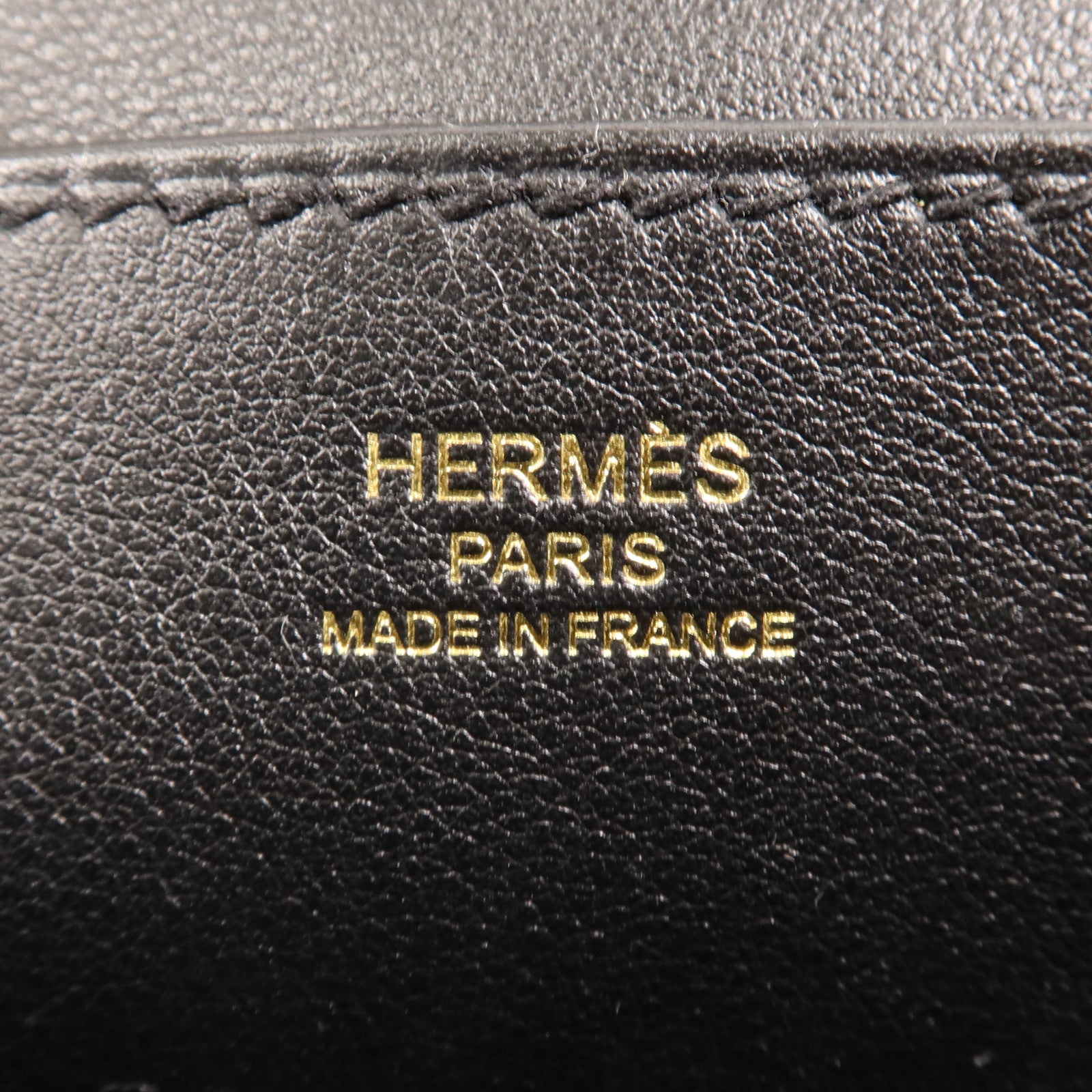 HERMES Swift皮革Halzan Mini金扣手挽肩背兩用袋Noir
