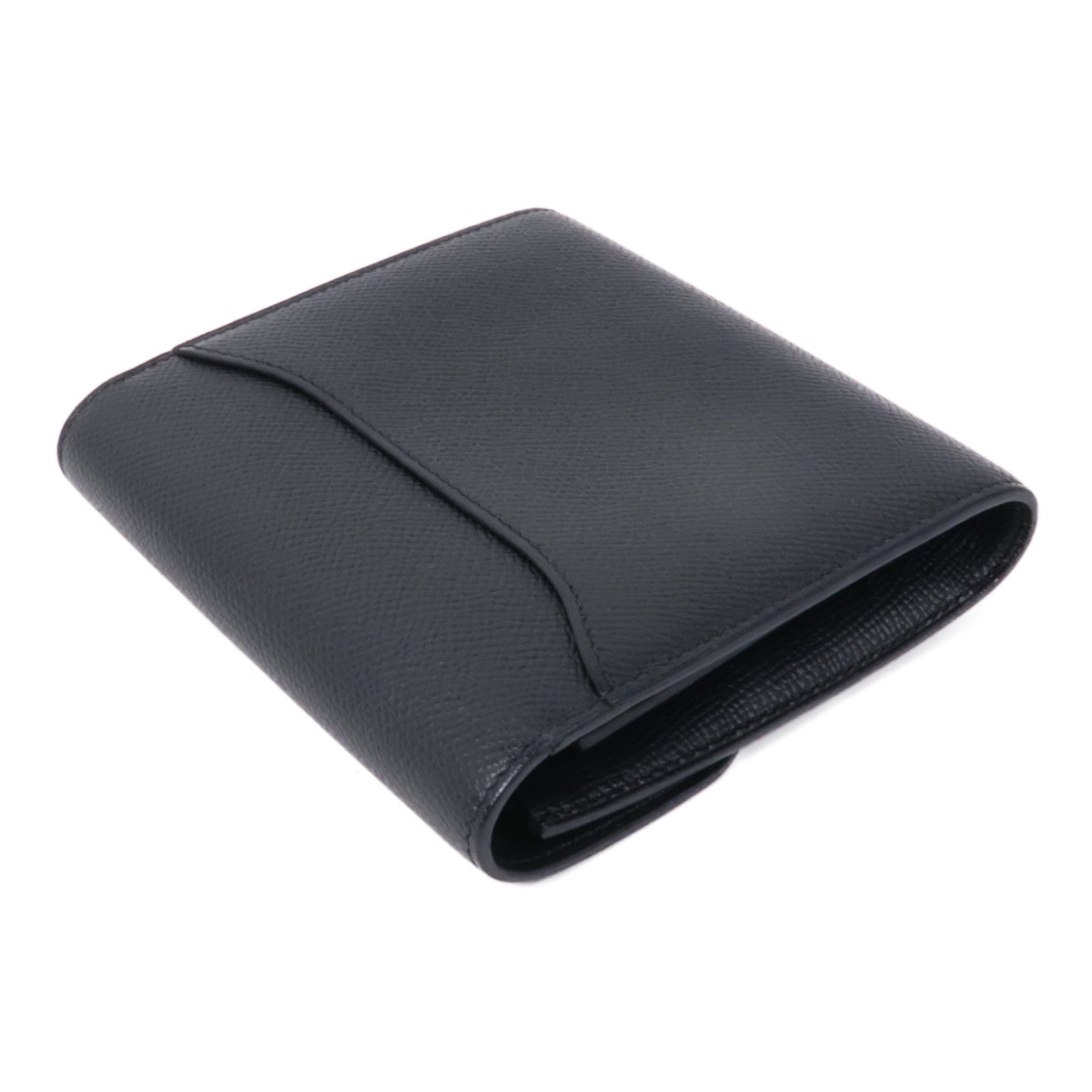 HERMES Epsom皮革Constance Wallet金扣錢包Noir