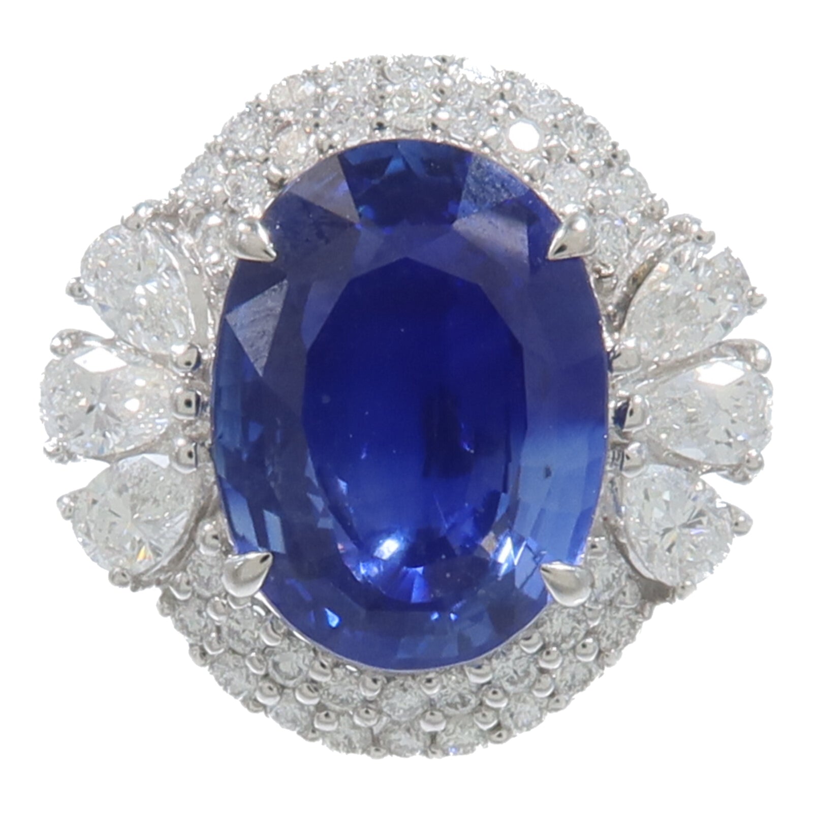 JEWELRY PT900鉑金Sapphire Diamond Ring藍寶石/鑽石戒指