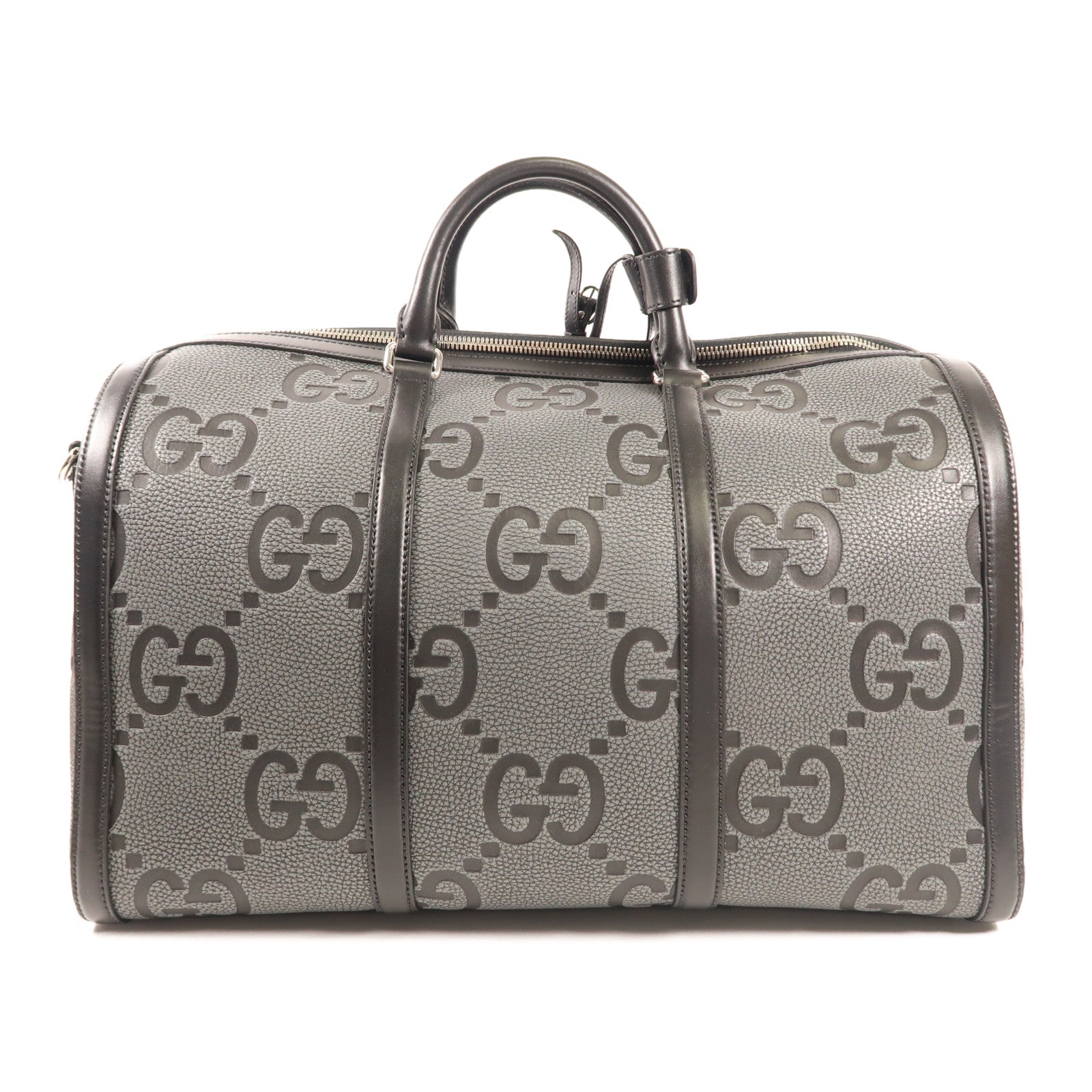 GUCCI 【激減優惠】牛皮皮革Boston Bag銀扣手挽肩背兩用袋