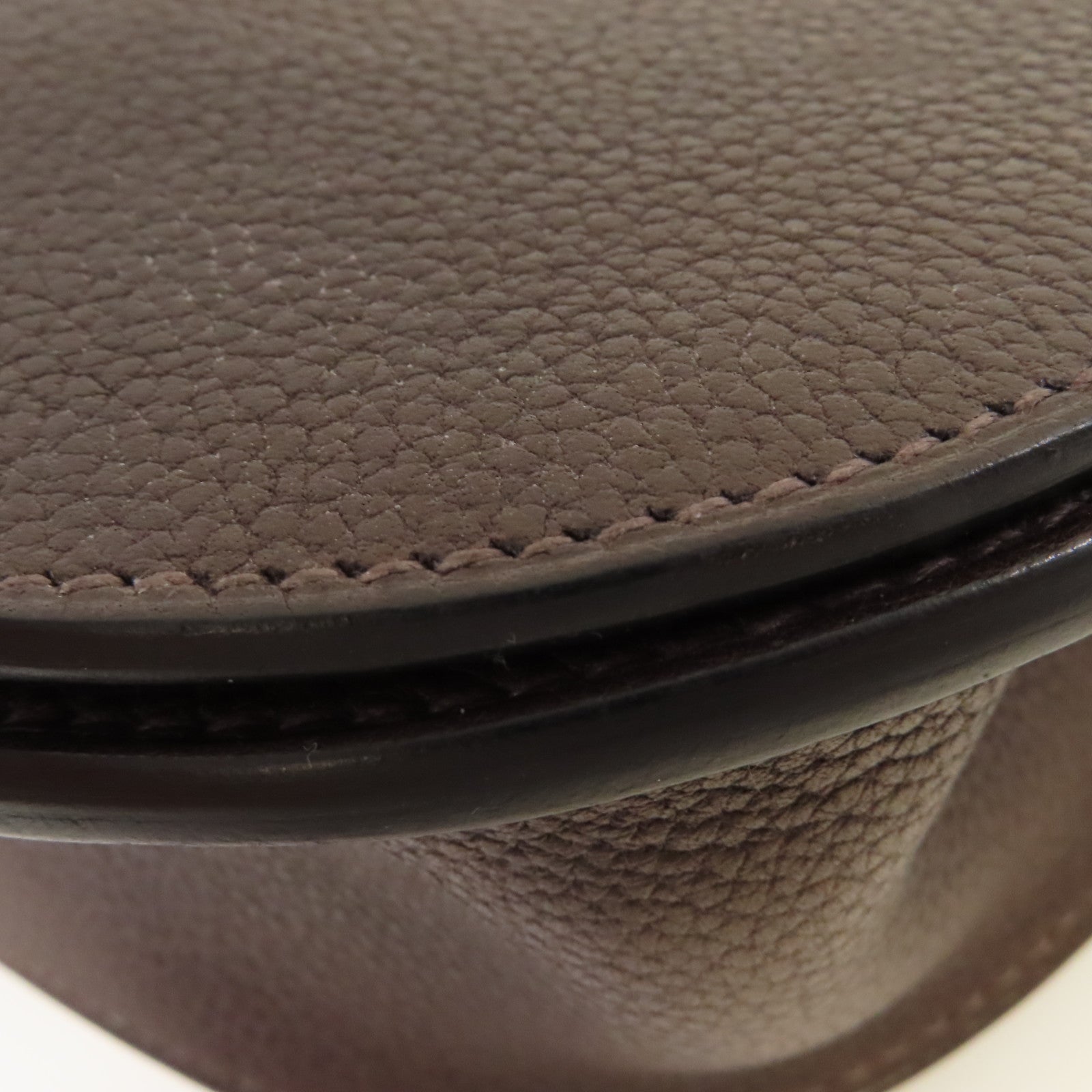 HERMES 【激減優惠】Clemence皮革Sac Saut 25 Shoulder Bag金扣肩背袋啡色