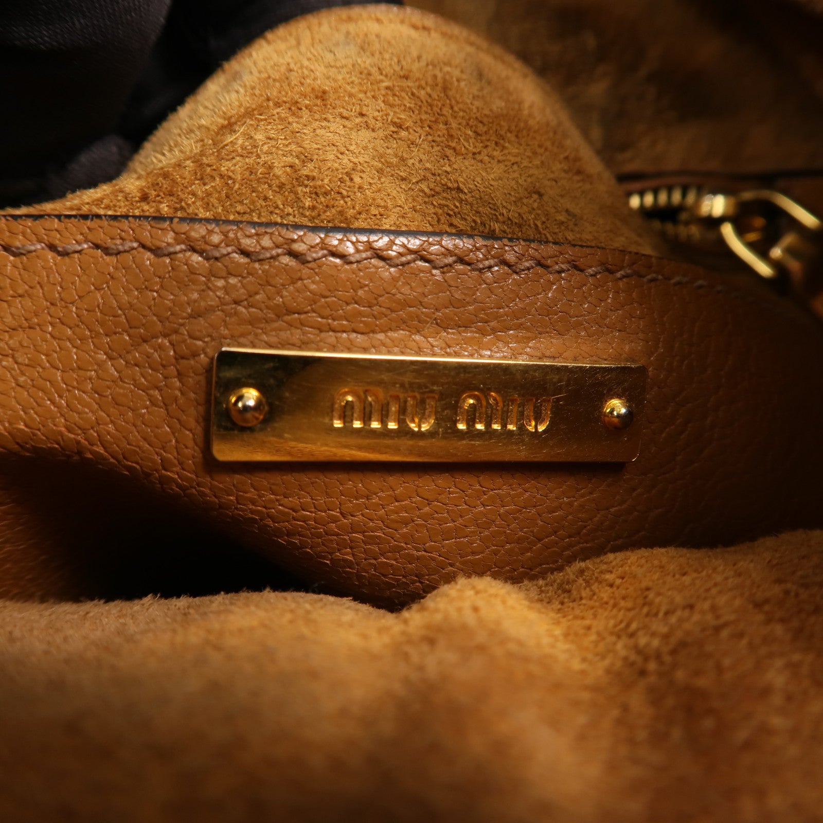Miu Miu 牛皮皮革2 Way Shoulder金扣手挽肩背兩用袋