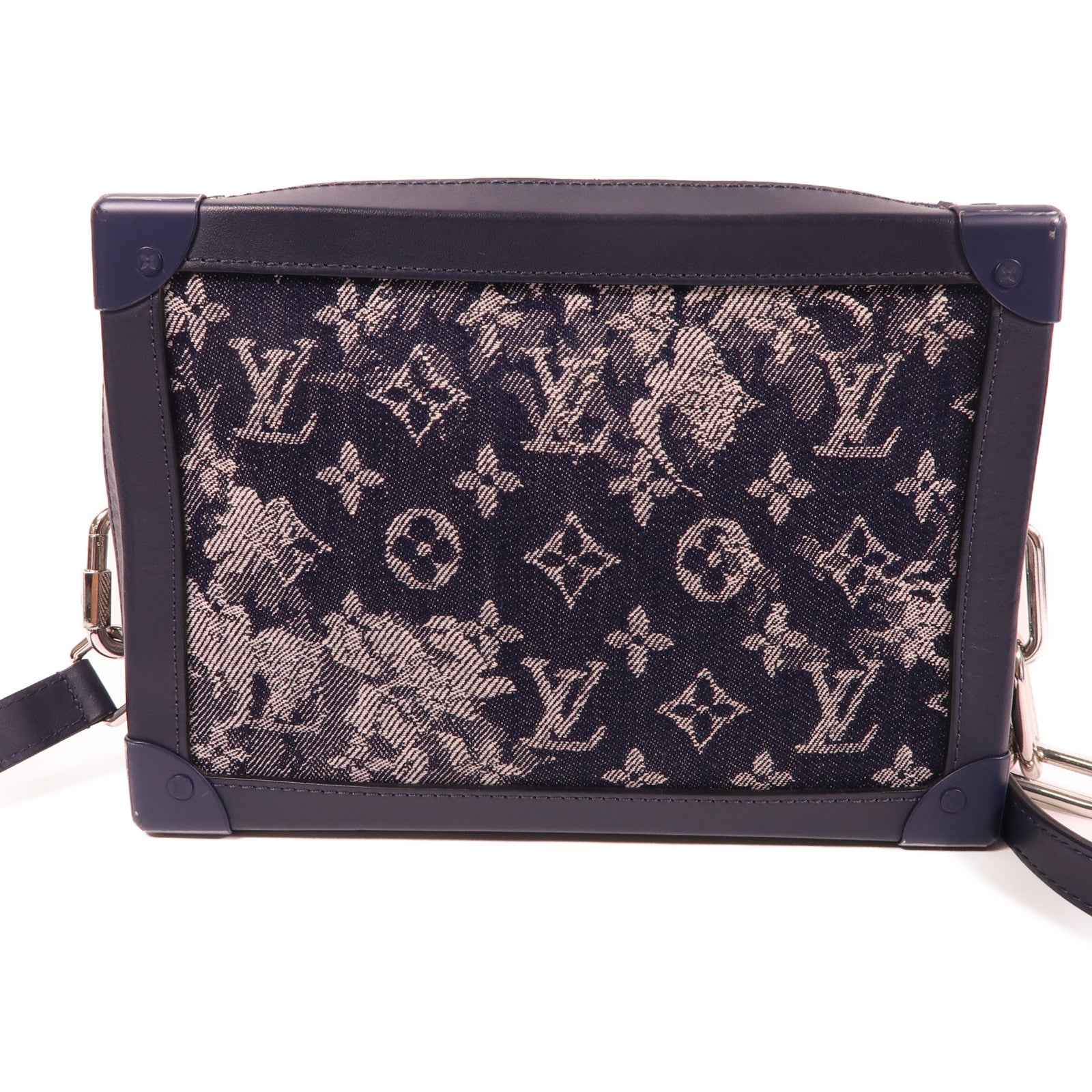 LOUIS VUITTON LV SHW Soft Trunk Shoulder Bag M57283 Monogram Tapestry Navy