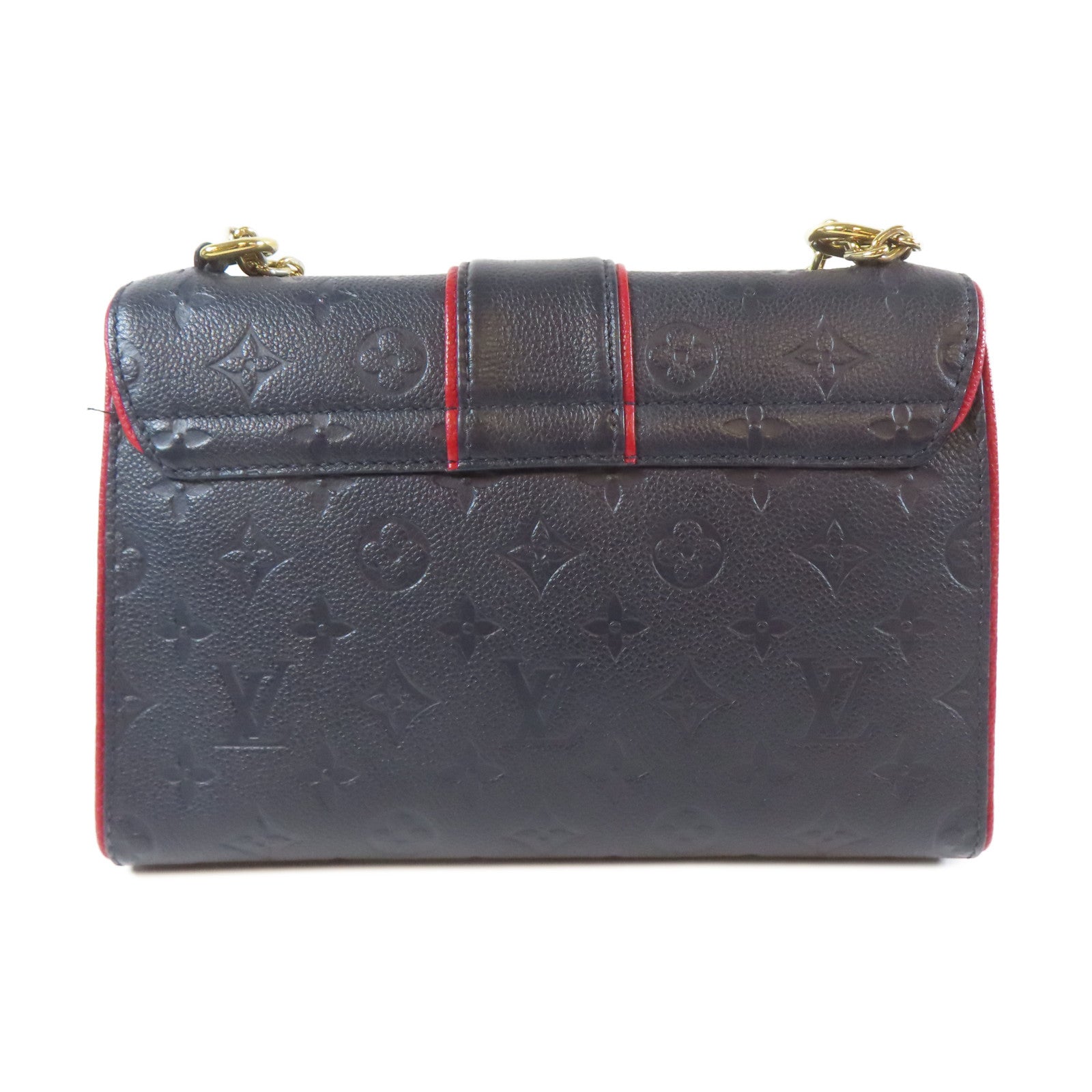 LOUIS VUITTON 【激減優惠】Monogram Empreinte Saint Sulpice PM金扣鏈帶肩背袋藍色