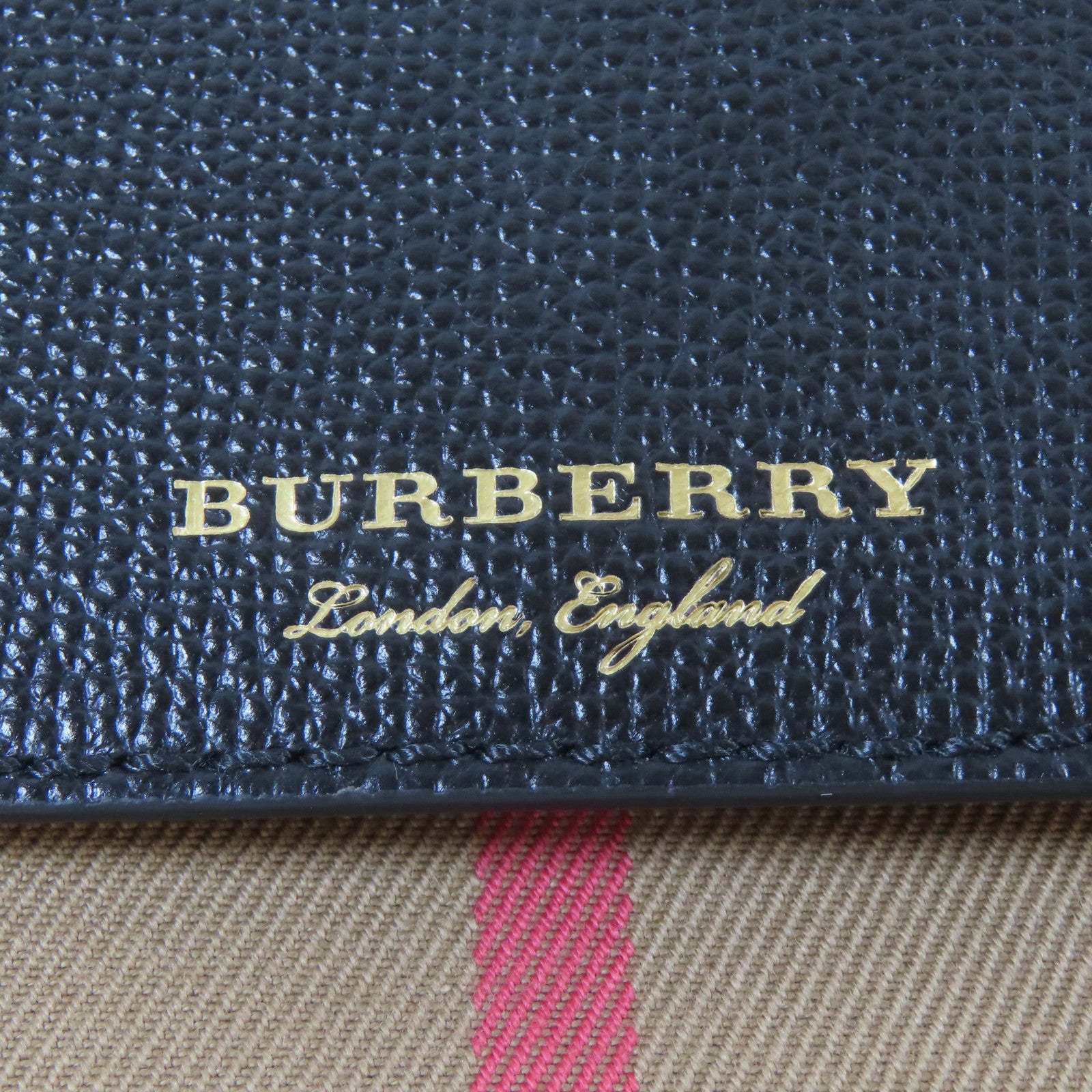 BURBERRY 牛皮皮革/帆布Shoulder Bag金扣肩背袋黑色