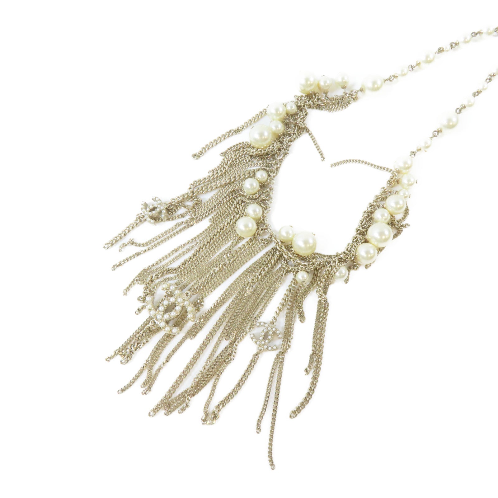 CHANEL 金屬Necklace項鍊金色#40cm