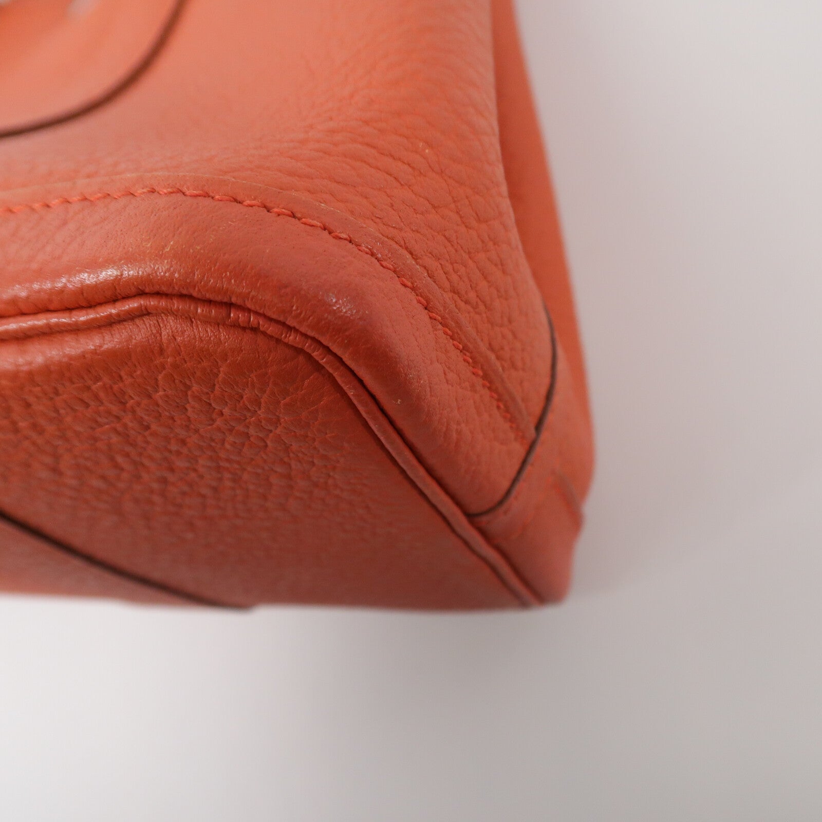 HERMES Negonda皮革Garden Party TPM手挽袋Orange