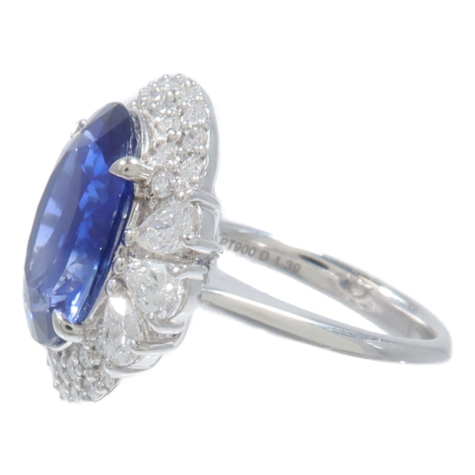 JEWELRY PT900鉑金Sapphire Diamond Ring藍寶石/鑽石戒指