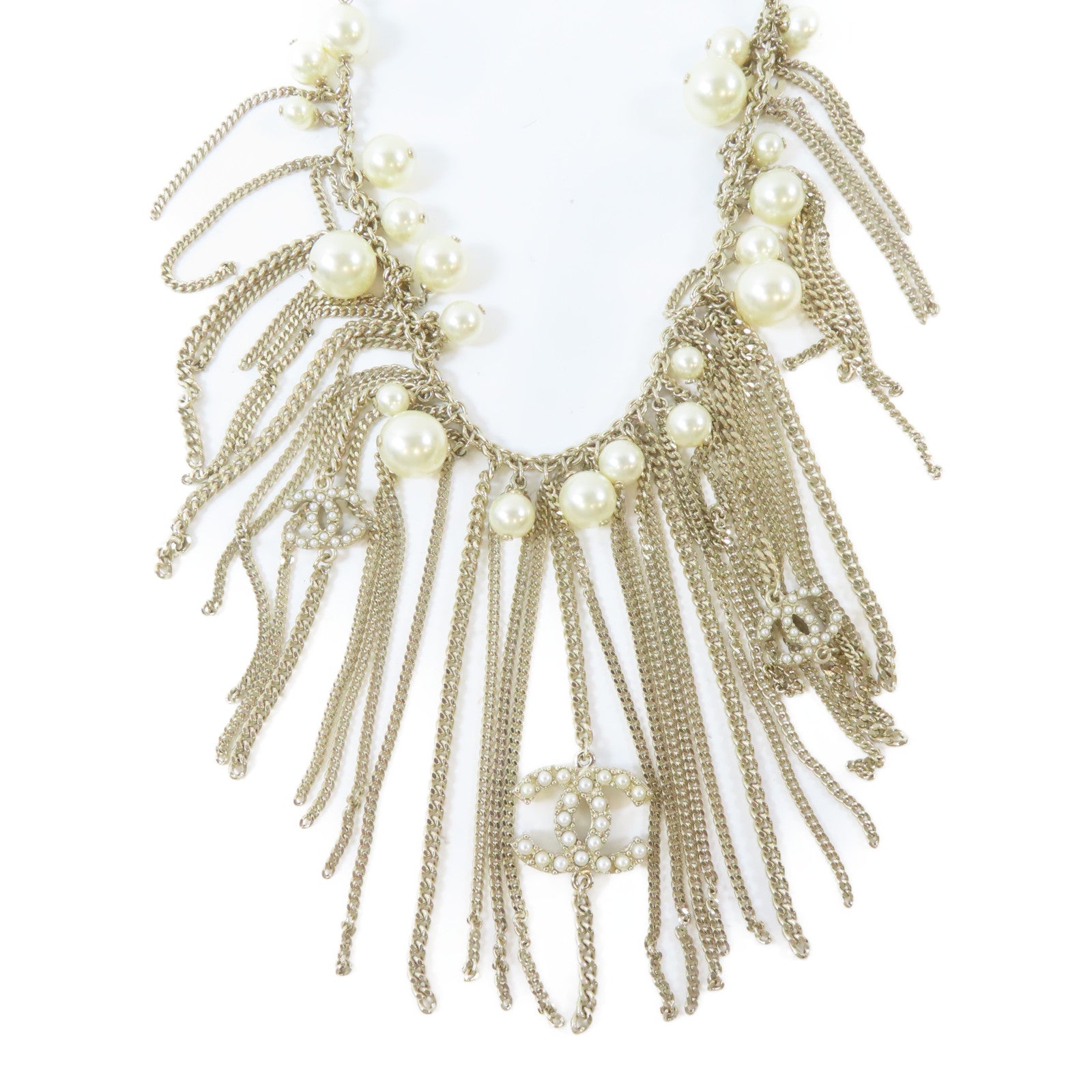 CHANEL 金屬Necklace項鍊金色#40cm