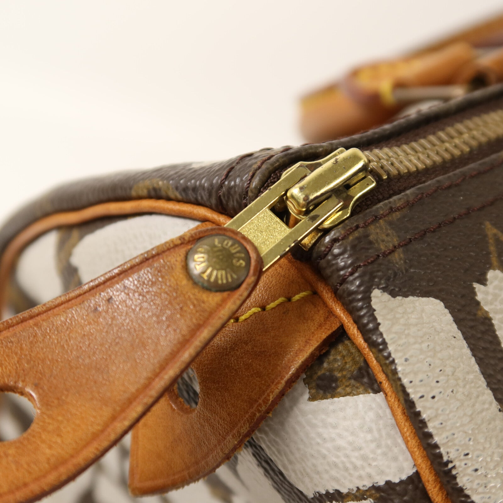 LOUIS VUITTON Monogram Graffiti Speedy 30金扣手挽袋