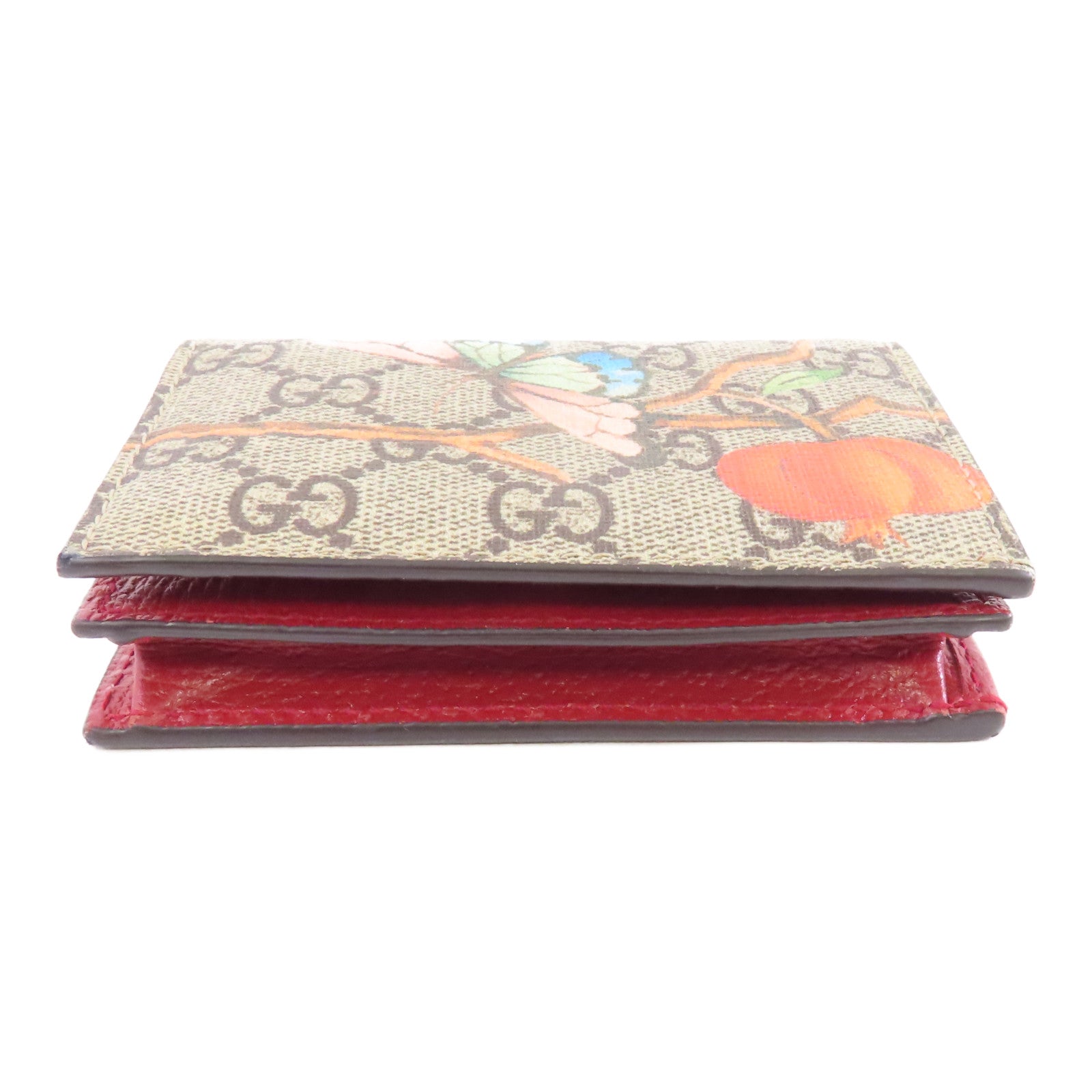 GUCCI 塗層帆布Wallet金扣錢包棕色
