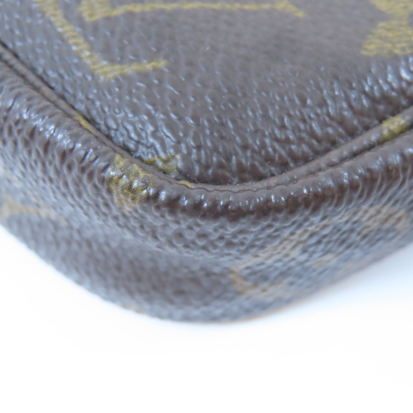 LOUIS VUITTON 【激減優惠】Monogram Pochette Accessories金扣手挽袋啡色