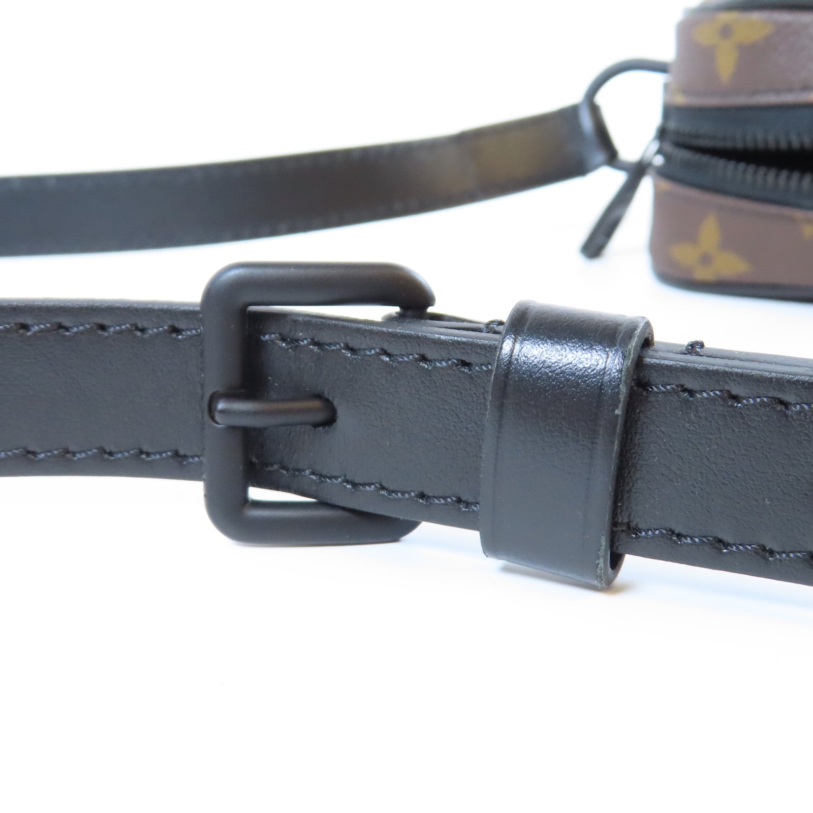 LOUIS VUITTON Monogram Macassar Christopher肩背袋啡色/黑色