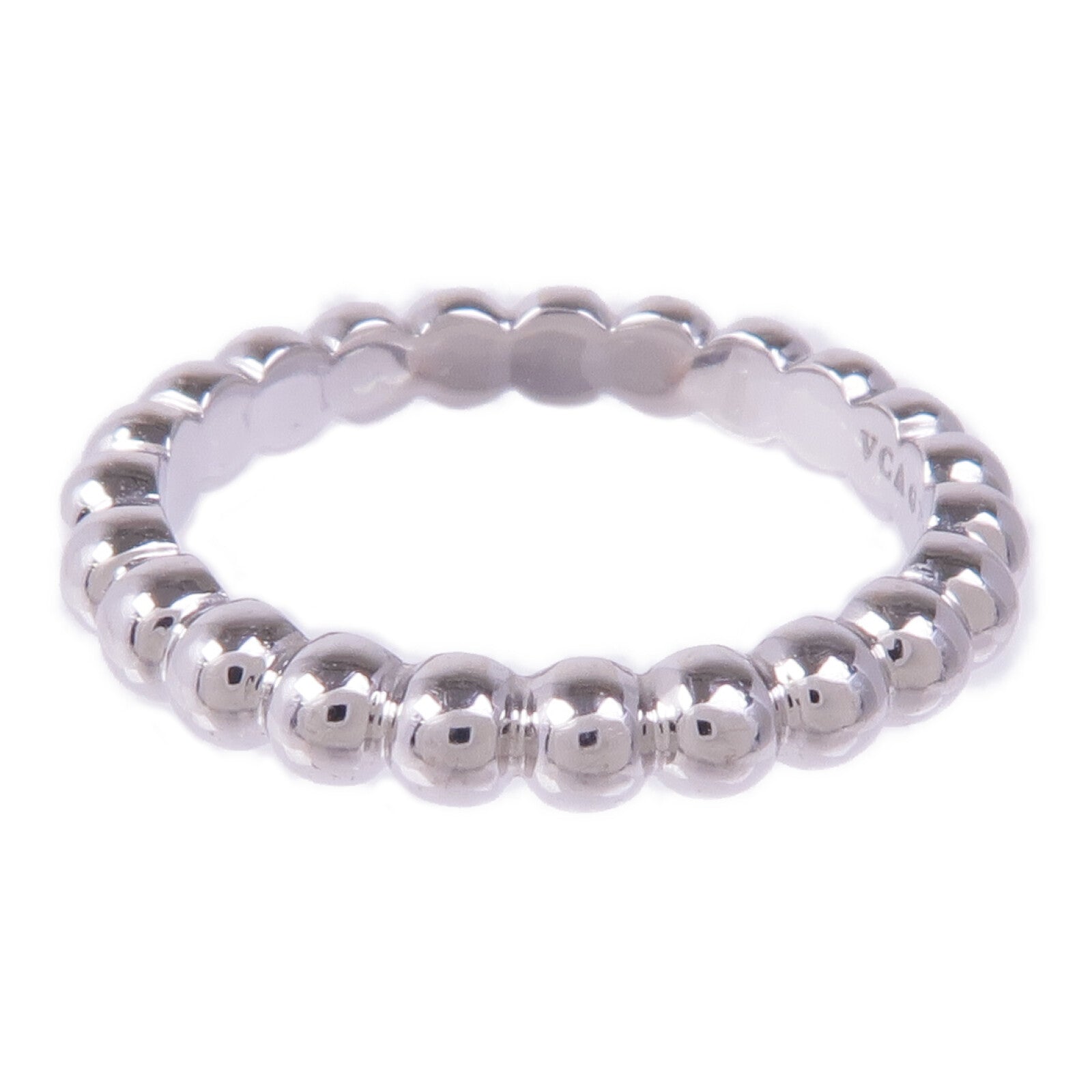 Van Cleef & Arpels 【激減優惠】18K白金Perlée pearls of Gold Ring戒指VCA#50/US#5.25