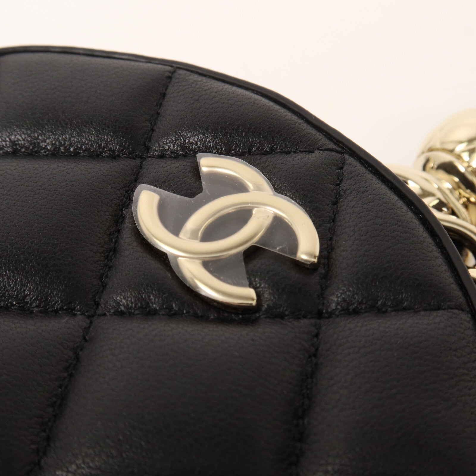 CHANEL 羊皮皮革Round Clutch With Chain鏈帶手拿包
