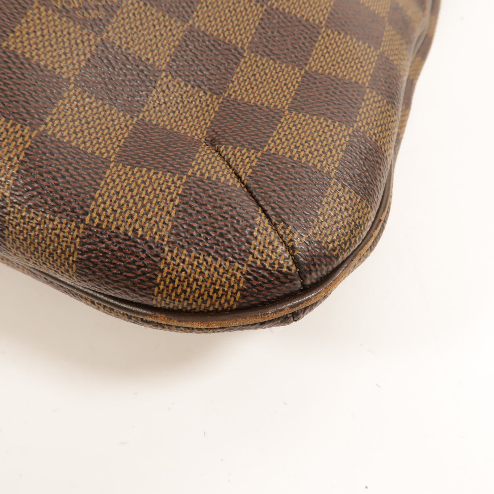 LOUIS VUITTON Damier Bloomsbury PM金扣肩背袋棕色