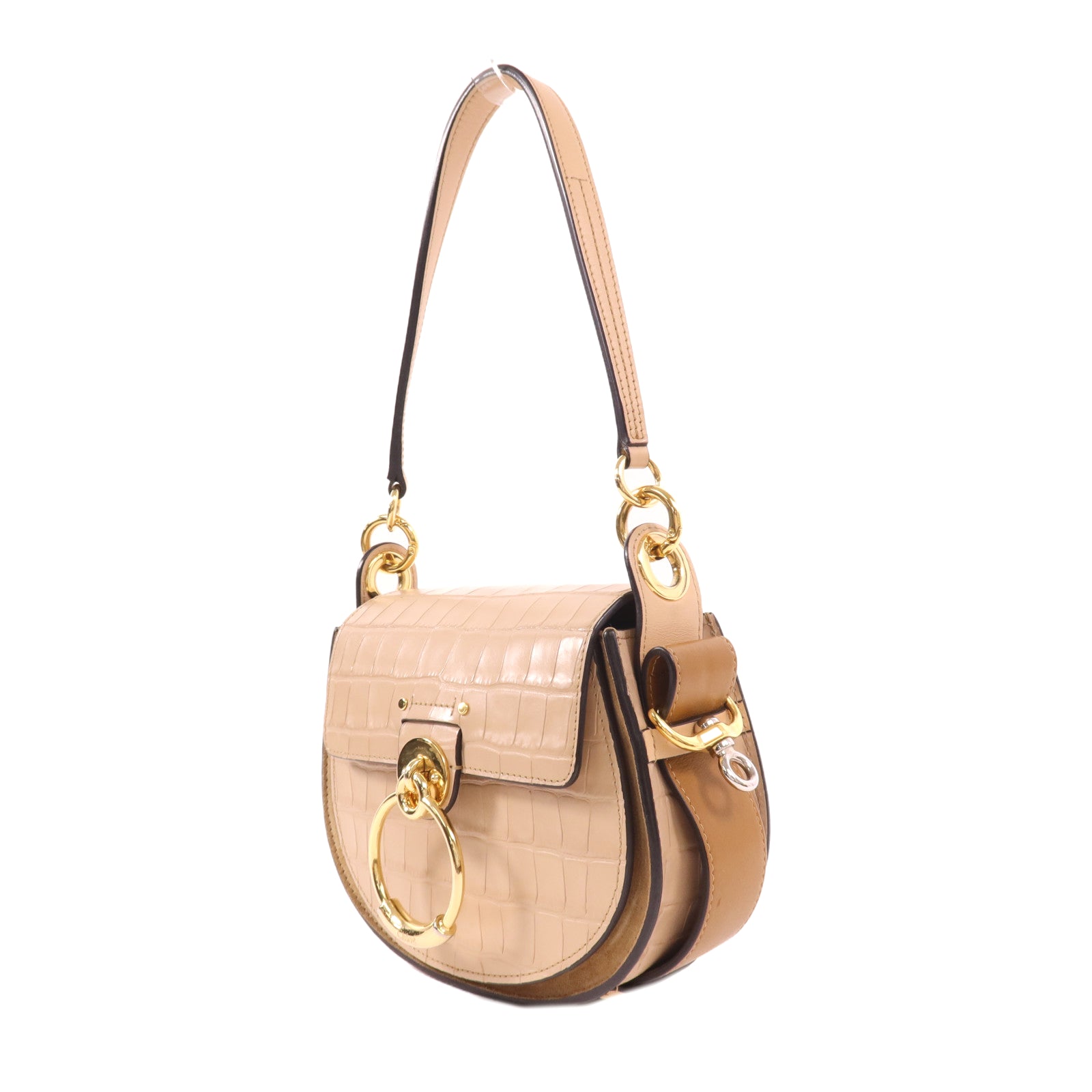 Chloe 牛皮皮革Small Tess Bag金扣手挽肩背兩用袋