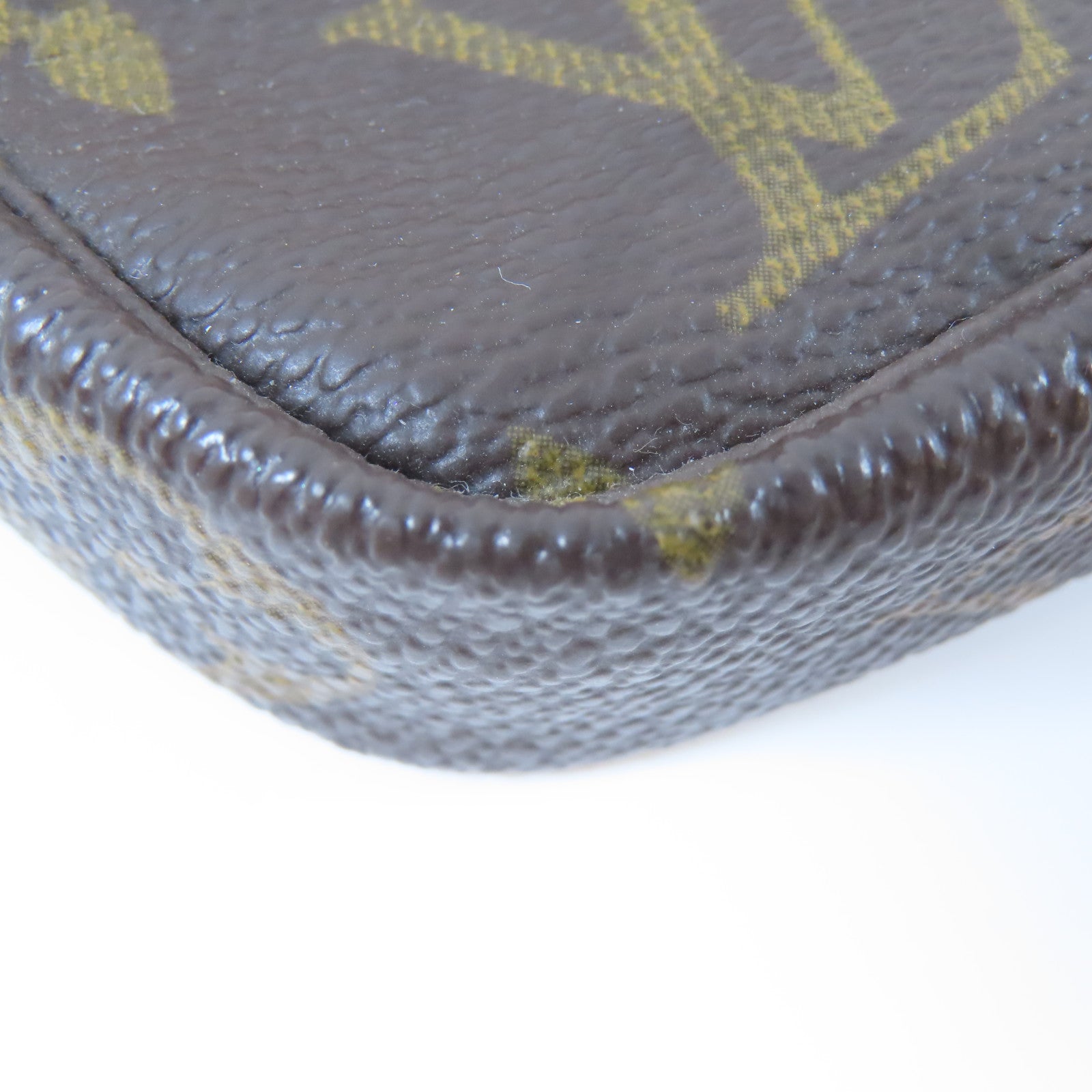 LOUIS VUITTON 【激減優惠】Monogram Pochette Accessories金扣手挽袋啡色