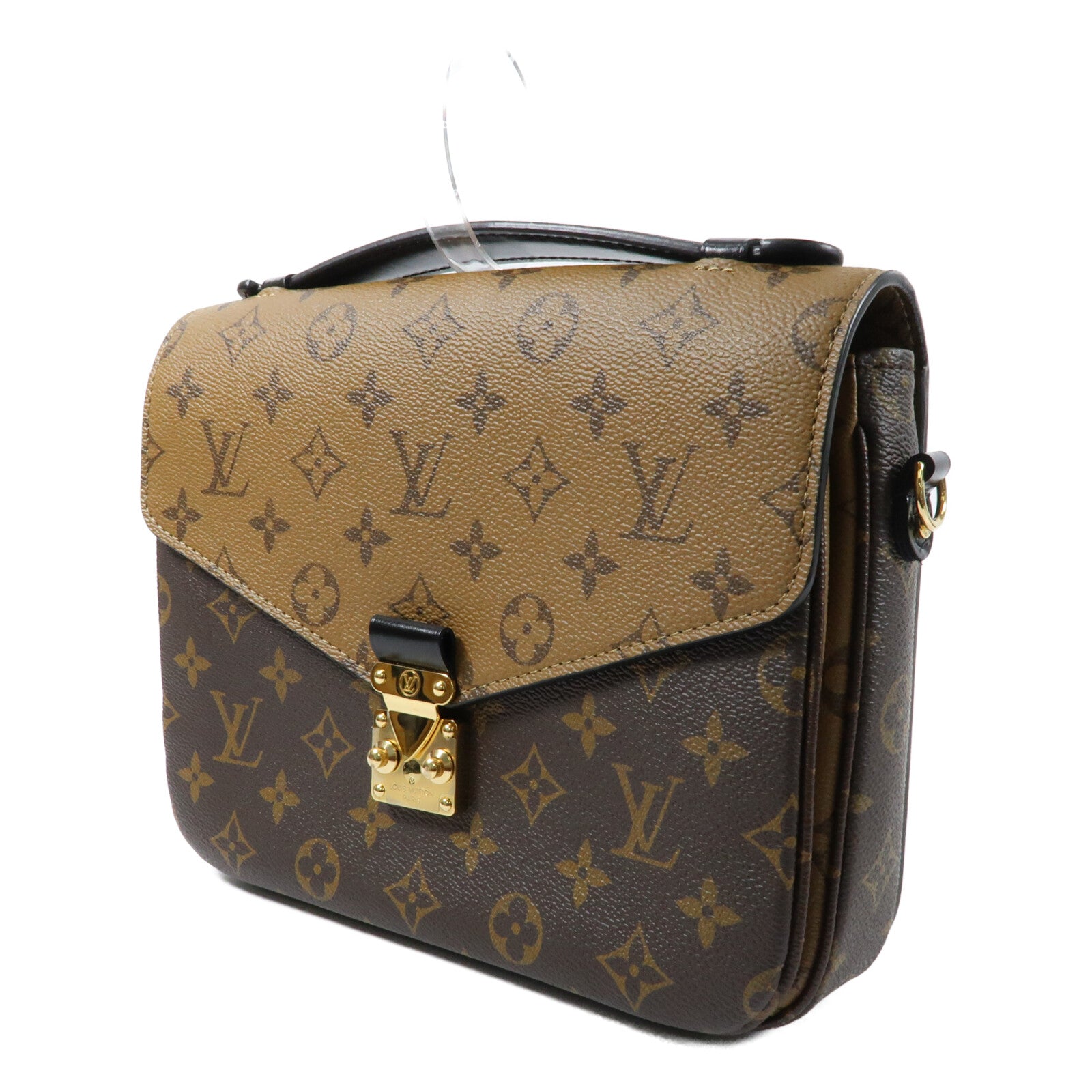 LOUIS VUITTON Monogram Reverse Pochette Metis金扣手挽肩背兩用袋