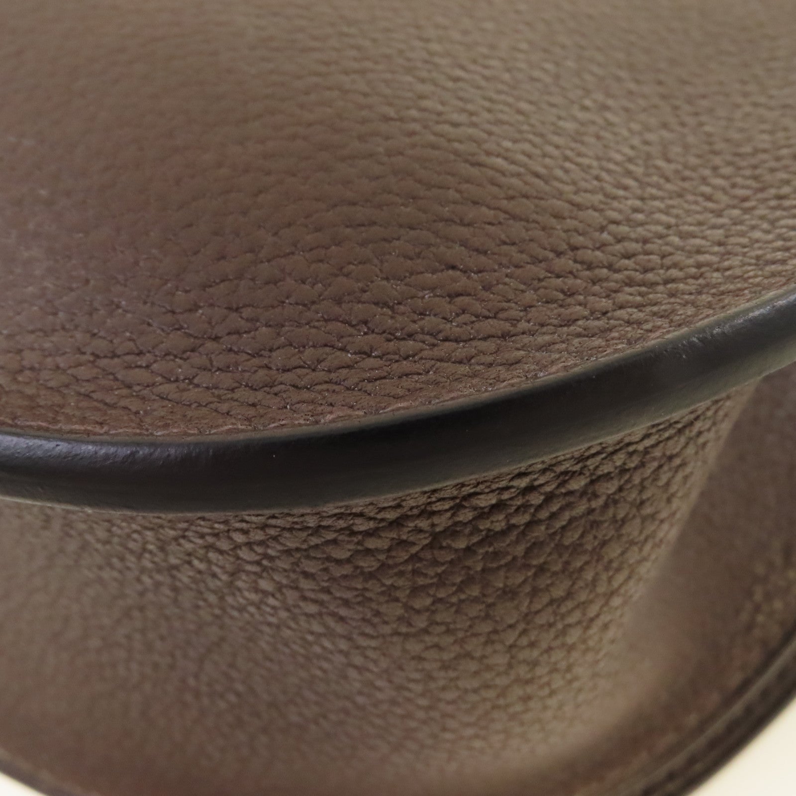HERMES 【激減優惠】Clemence皮革Sac Saut 25 Shoulder Bag金扣肩背袋啡色