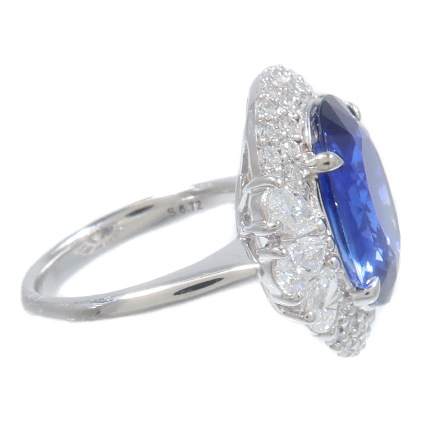 JEWELRY PT900鉑金Sapphire Diamond Ring藍寶石/鑽石戒指