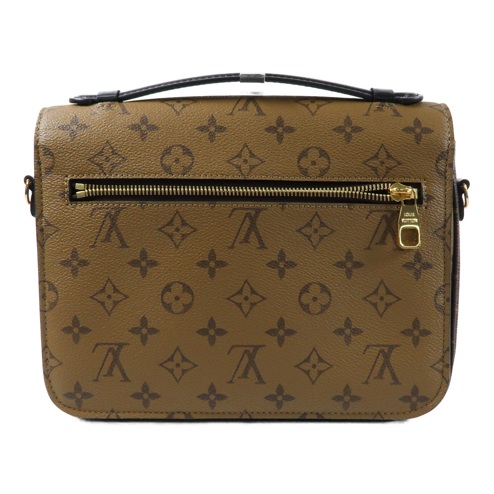 LOUIS VUITTON Monogram Reverse Pochette Metis金扣手挽肩背兩用袋
