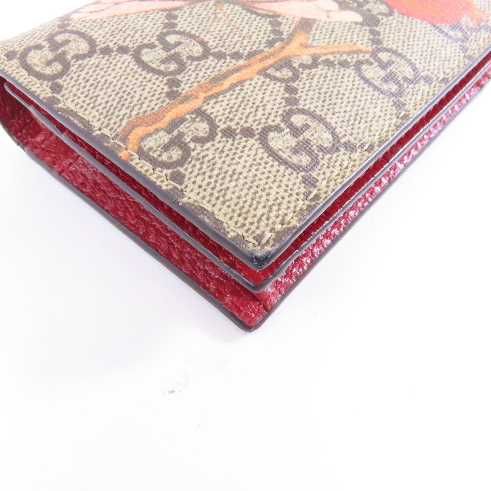 GUCCI 塗層帆布Wallet金扣錢包棕色