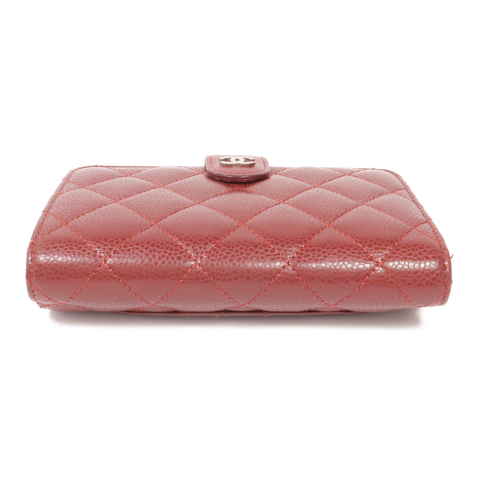 CHANEL 牛皮皮革Wallet銀扣錢包