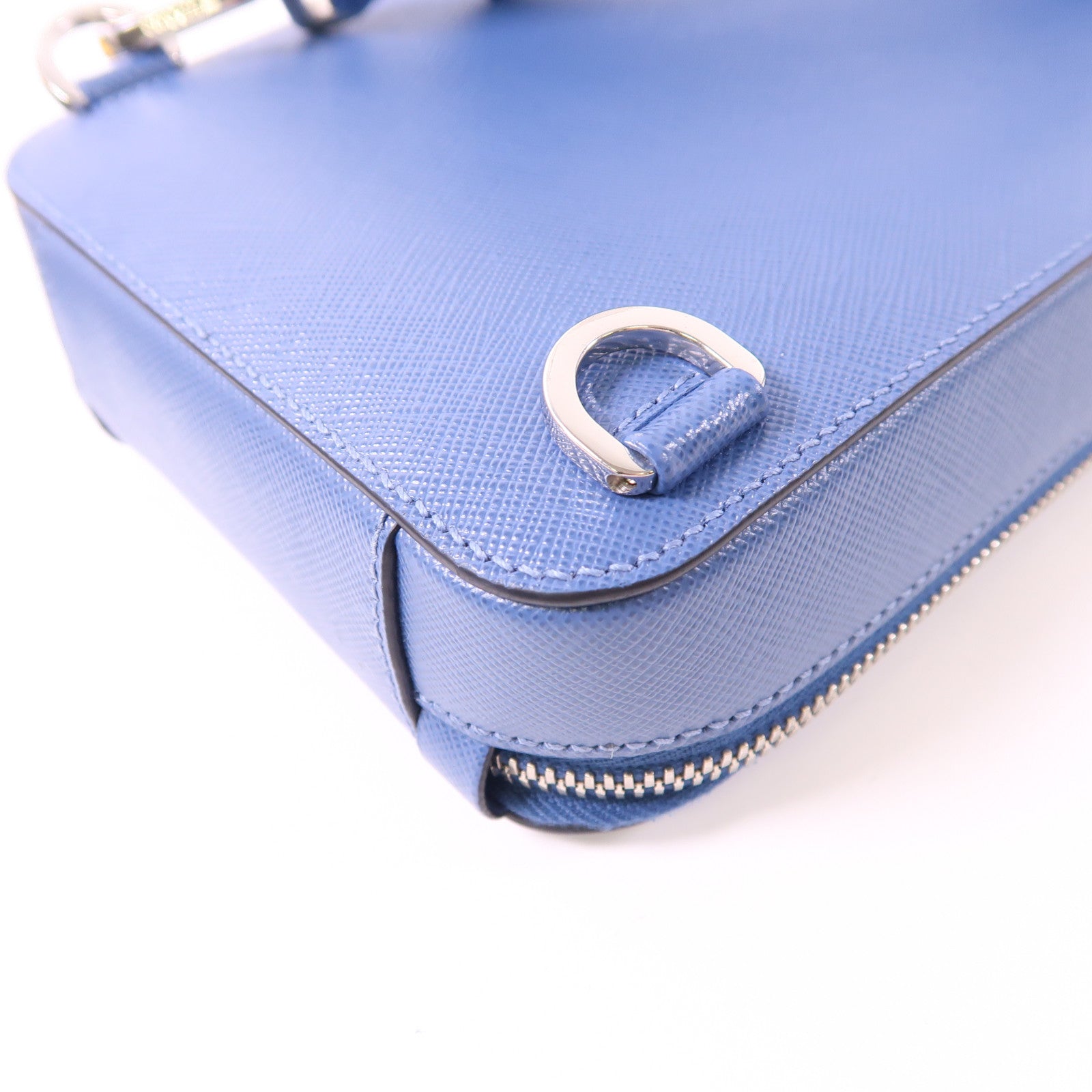 PRADA Saffiano皮革Brique銀扣斜孭袋