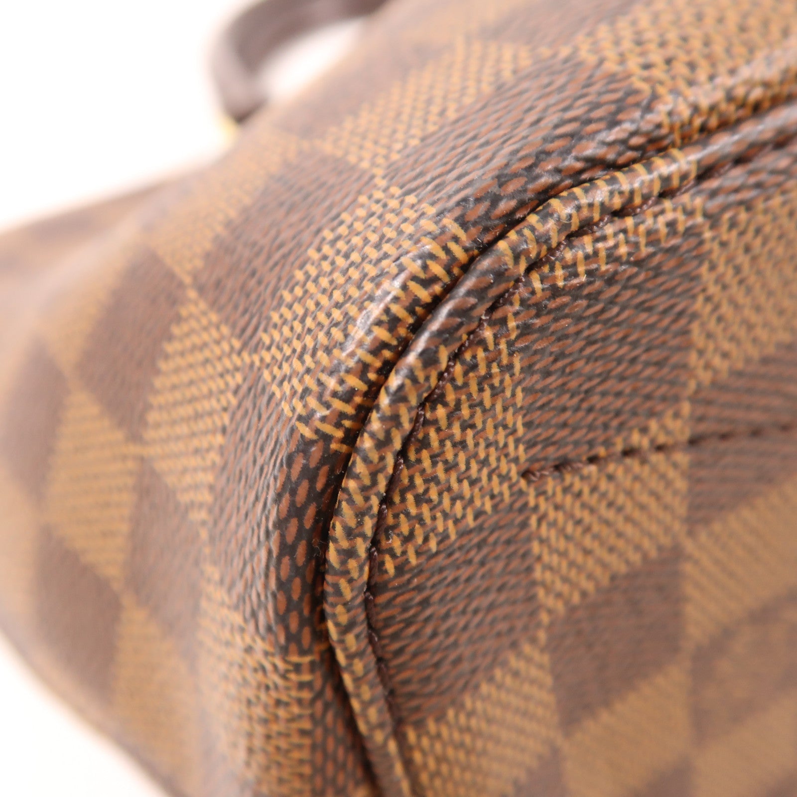 LOUIS VUITTON Damier Siena Satchel PM金扣手挽袋棕色