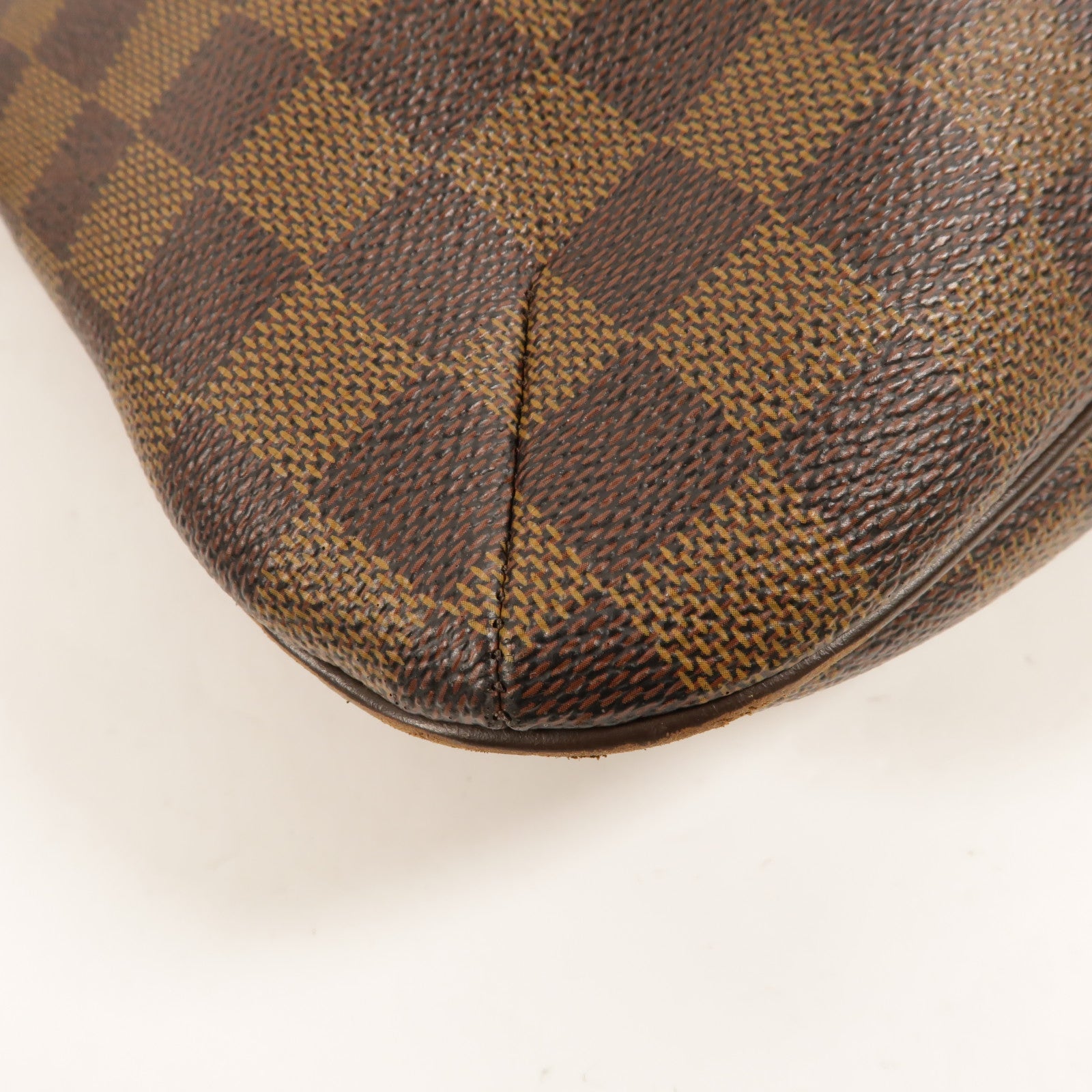 LOUIS VUITTON Damier Bloomsbury PM金扣肩背袋棕色