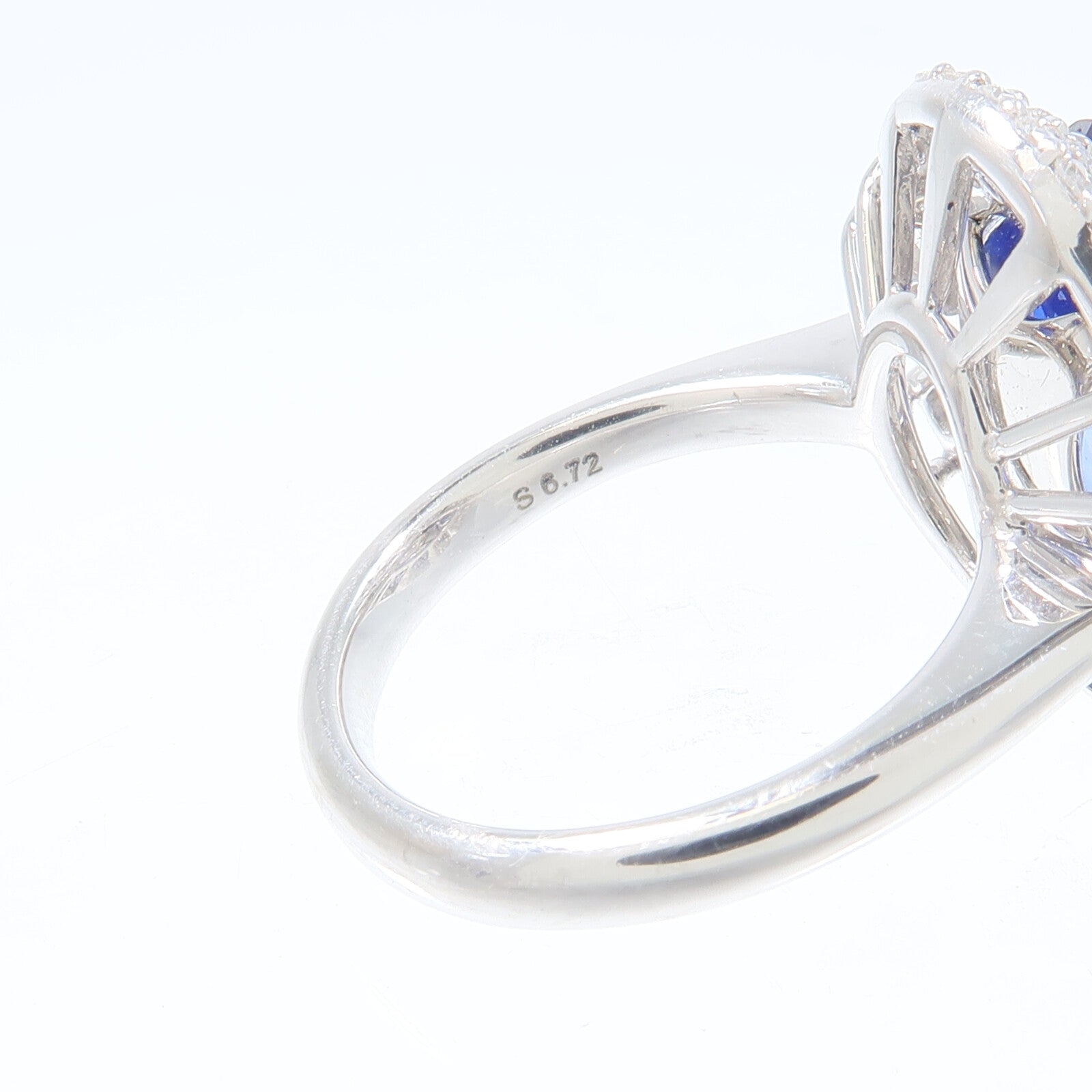 JEWELRY PT900鉑金Sapphire Diamond Ring藍寶石/鑽石戒指