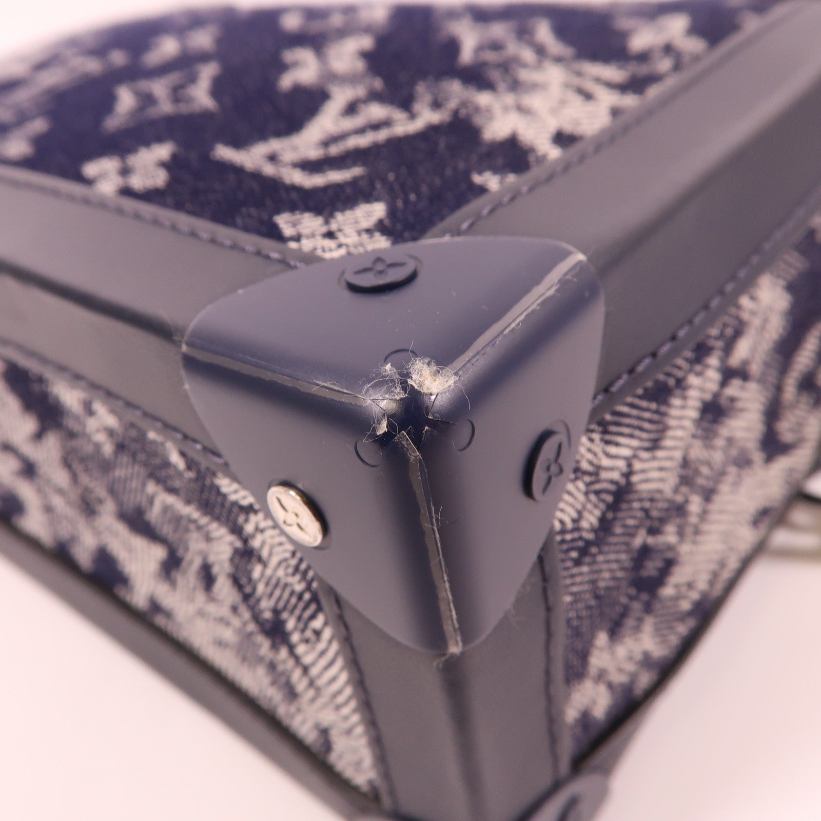 LOUIS VUITTON LV SHW Soft Trunk Shoulder Bag M57283 Monogram Tapestry Navy