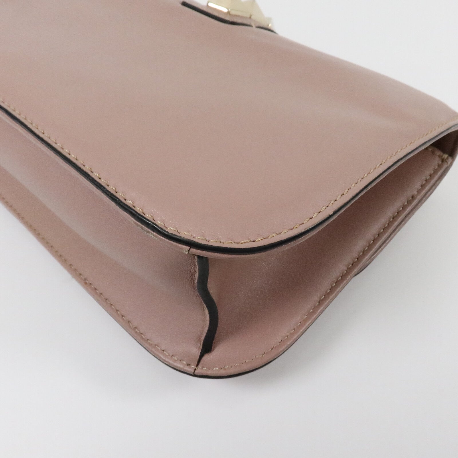 Valentino 牛皮皮革Garavani Glam Lock鏈帶手挽肩背兩用袋